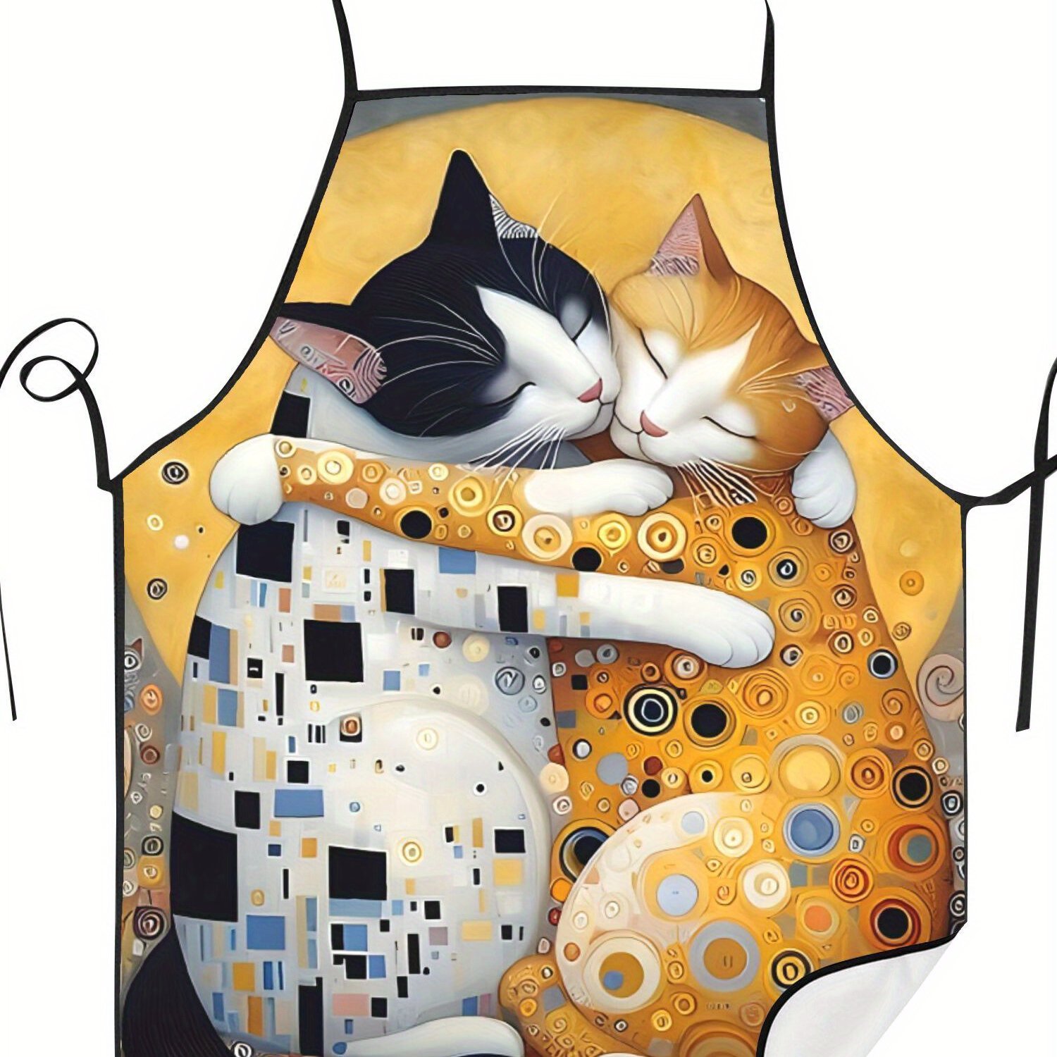 TEMU Grembiule d'Amore Gatto Vintage - Abbigliamento da Cucina e Parrucchieria Unisex, Lavabile a , Design Stampato Non con Illustrazione , per