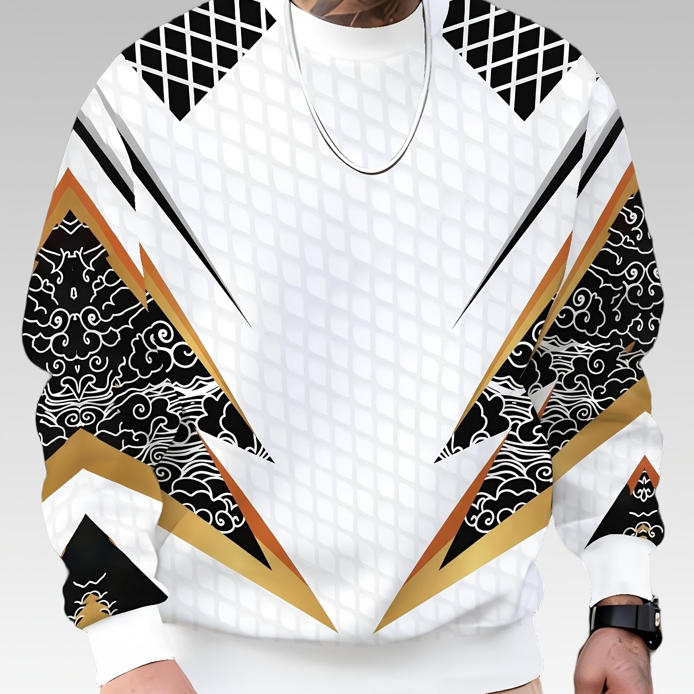 TEMU Autumn/ Commuter Casual Men's Versatile Premium Crew Neck Simple Sweatshirt Top