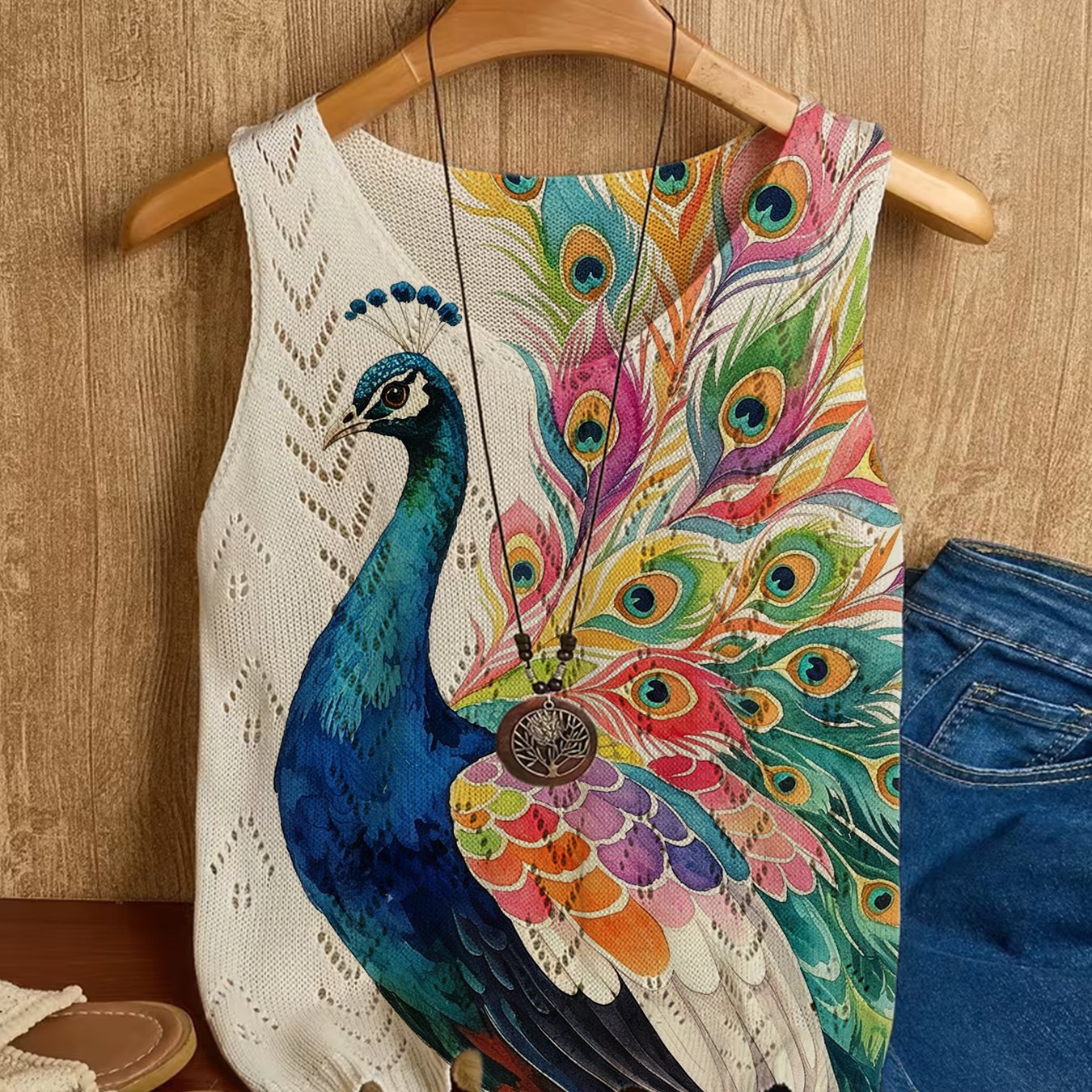 TEMU Women's Spring/summer Sleeveless Vest, Early Spring Hollow-out Versatile Regular V-neck Inner Vest, Summer Soft, Comfortable, Breathable,