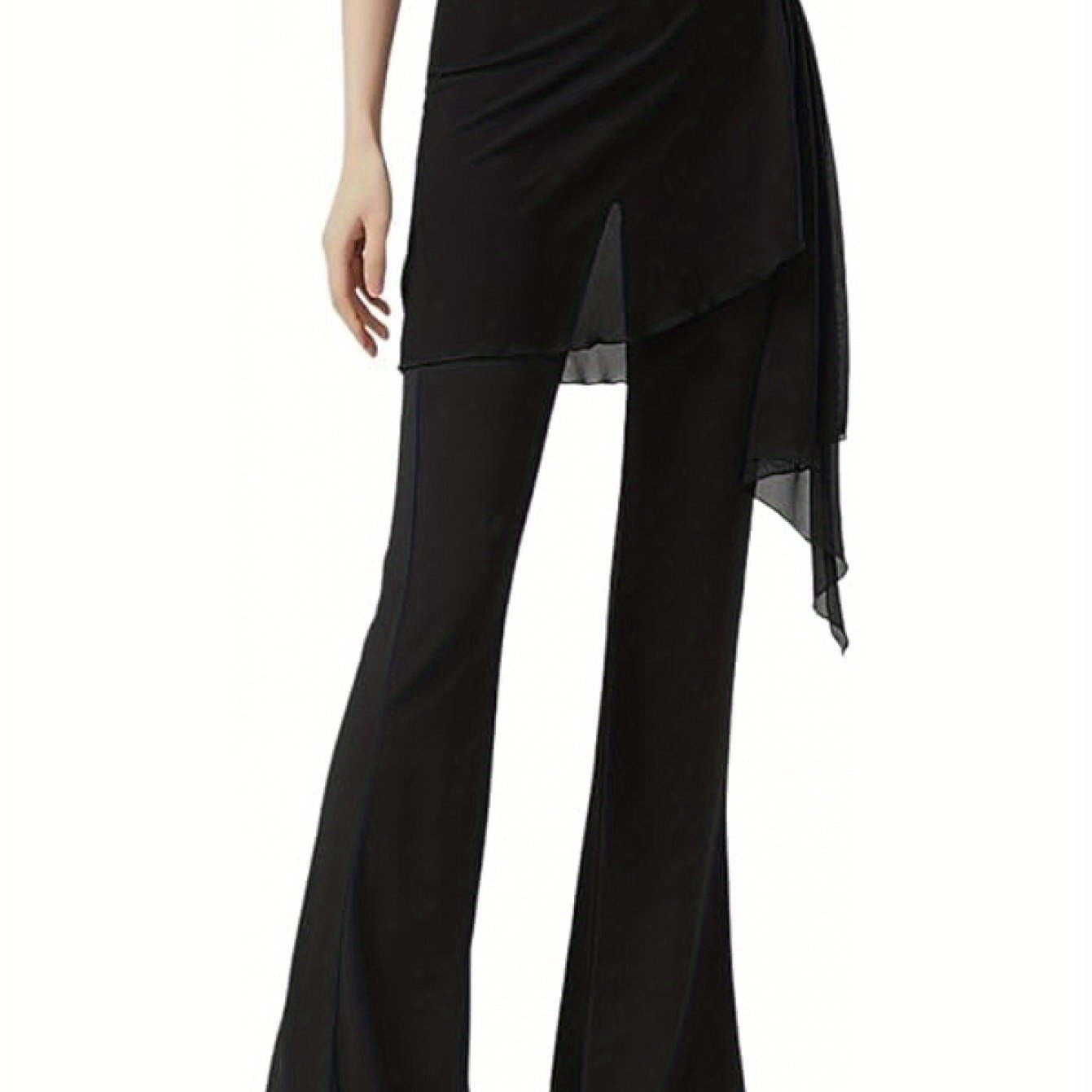 TEMU [] Ballroom Dance Pants Wide Leg Pants Jazz Pants Skirt Pants Hiding Women's Ballroom Pants Contemporary Pants Ballet Pants Jazz Dance Dance