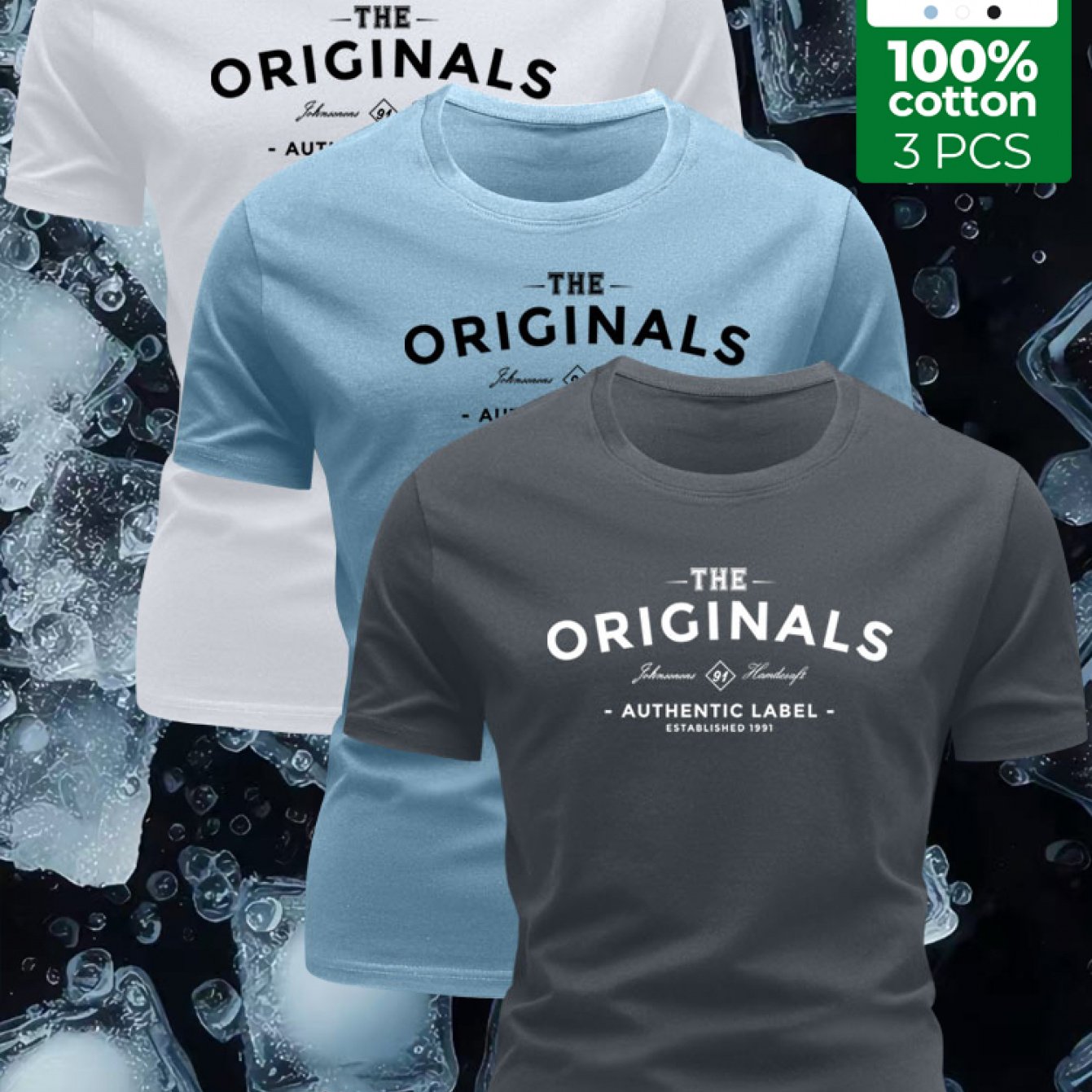 3pcs 100% Cotton T-shirts, Casual Simple Crew Neck Top For Men's Summer Short Sleeve Beach And Casual Attire As A Gift