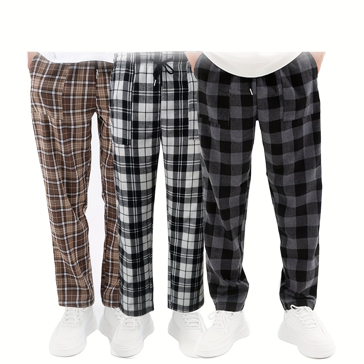 3 Pcs *&#39;* Style * Pattern Casual Comfy Pants, Trendy Loose Stretchy Elastic Waist Home Pajamas Bottom, Suitable For Sleeping Home