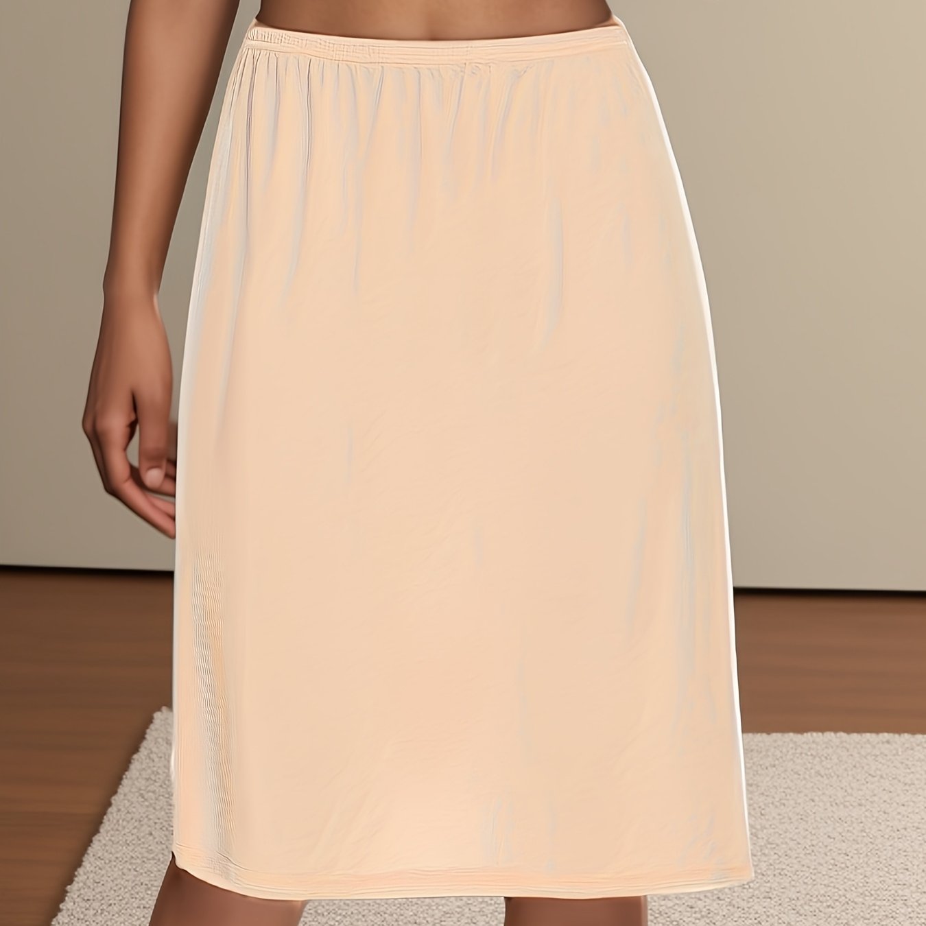 Women' Color Versatile Underskirt With One-side Slit