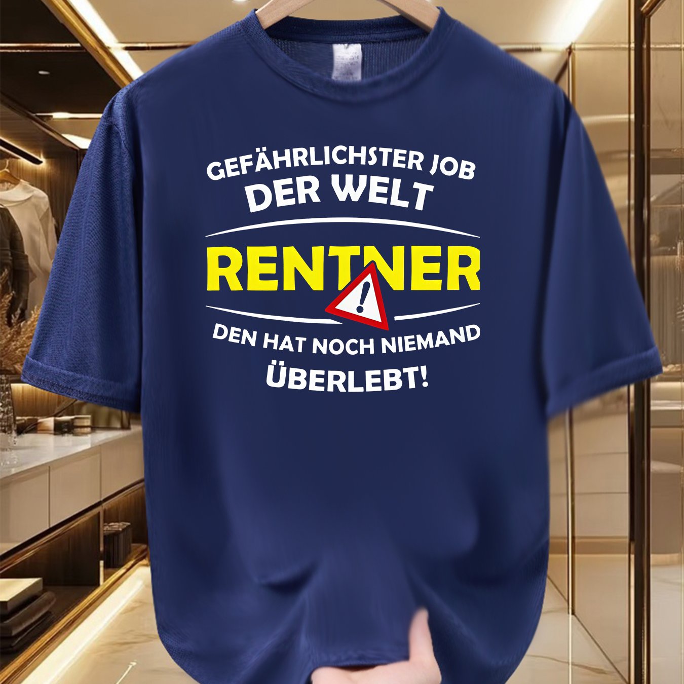 Image of Men's Funny Tee - 'retirement: The Most Hazardous Job , ' Comfortable And , Made Of 100% Polyester, , Crew Neck, Short Sleeves For Summer, Humorous Retirement Tee