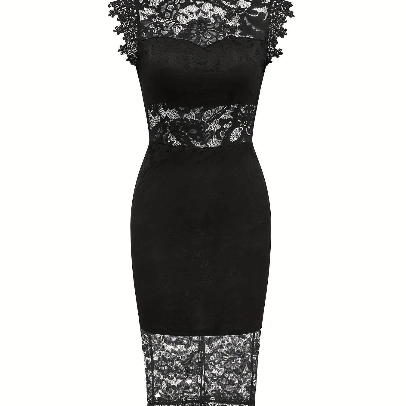 Lace Bodycon Backless Mid-thigh Dress