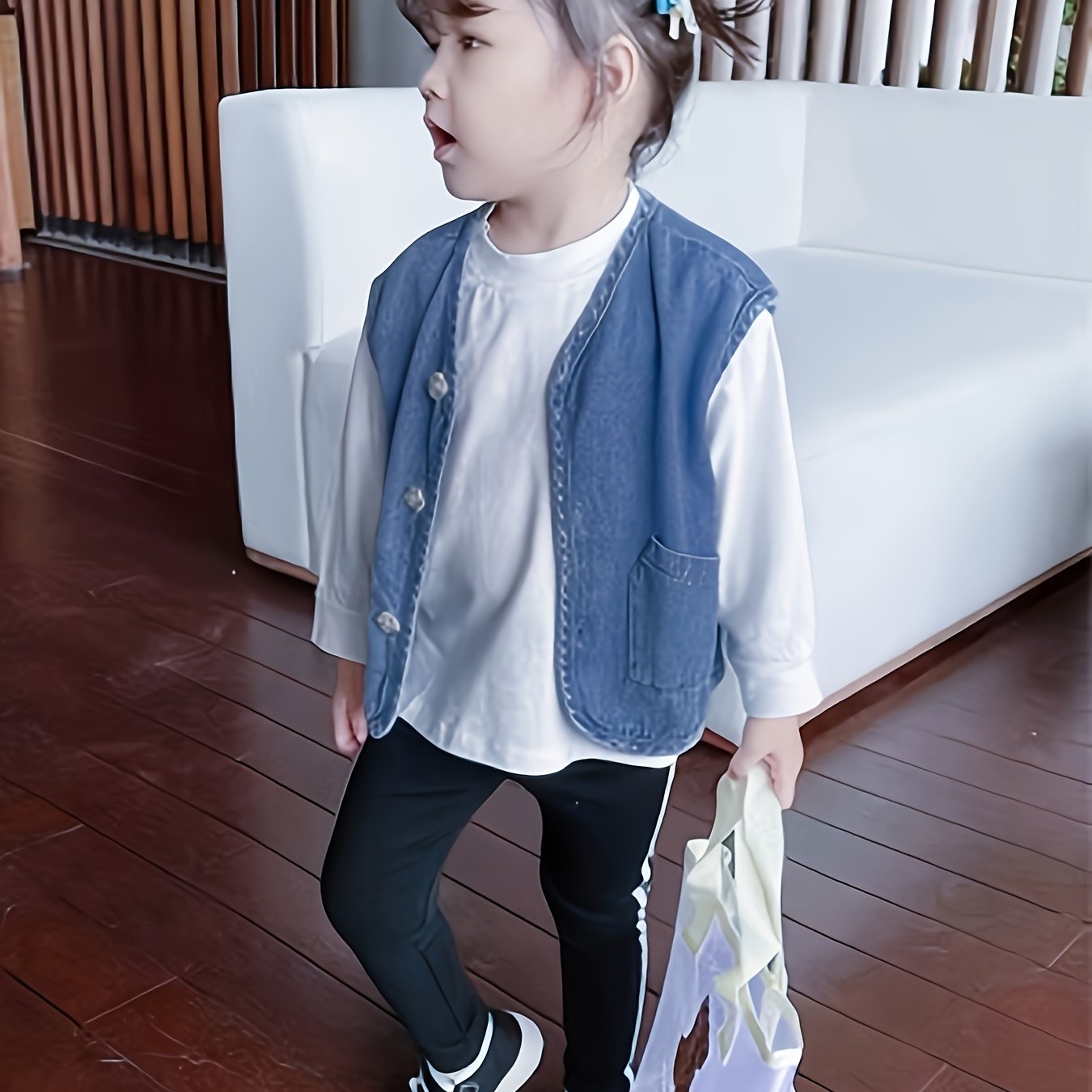 Image of Denim Vest New Style Boys And Girls Vest Baby Versatile Waistcoat Fashionable Autumn Clothes