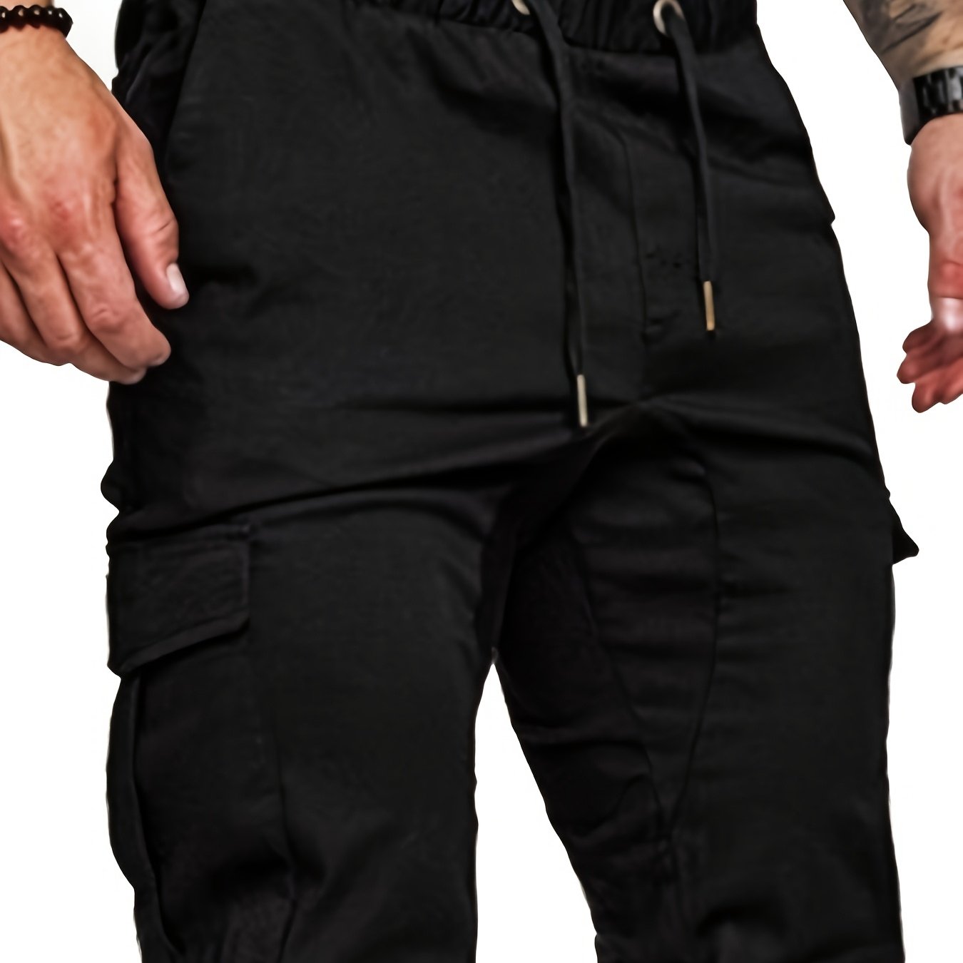 TEMU Kj-d04 Men's Five-inch Cargo Shorts, Ted With Stretch, Solid Color, Regular Fit For Outer Wear, Casual Shorts, Geng Yuanshi