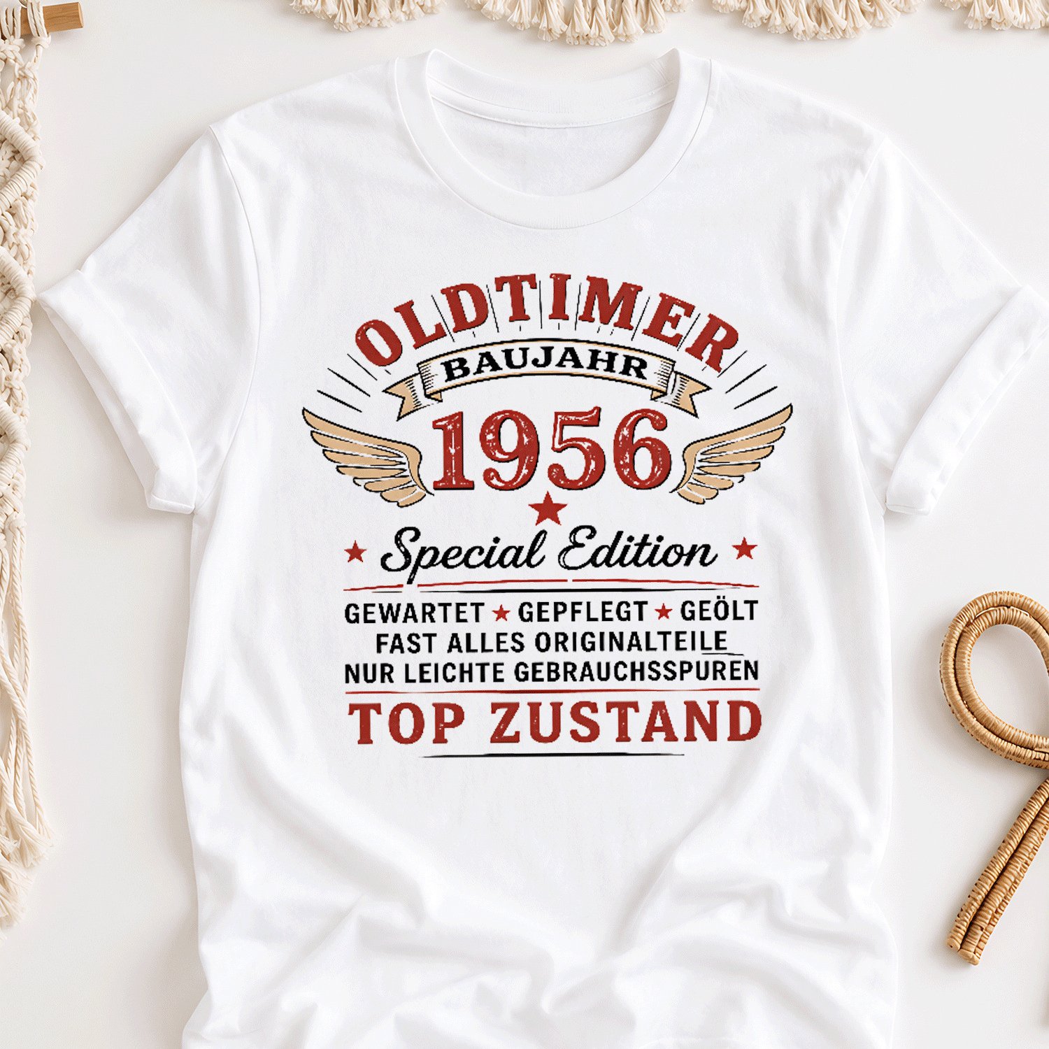 Image of 70th Birthday For Man Woman Decoration 1956 Gift Funny(3) Overseas Printing Y2k Oversized Unisex T-shirt For Men Women Retro 2000s Streetwear Baggy Graphic Tee