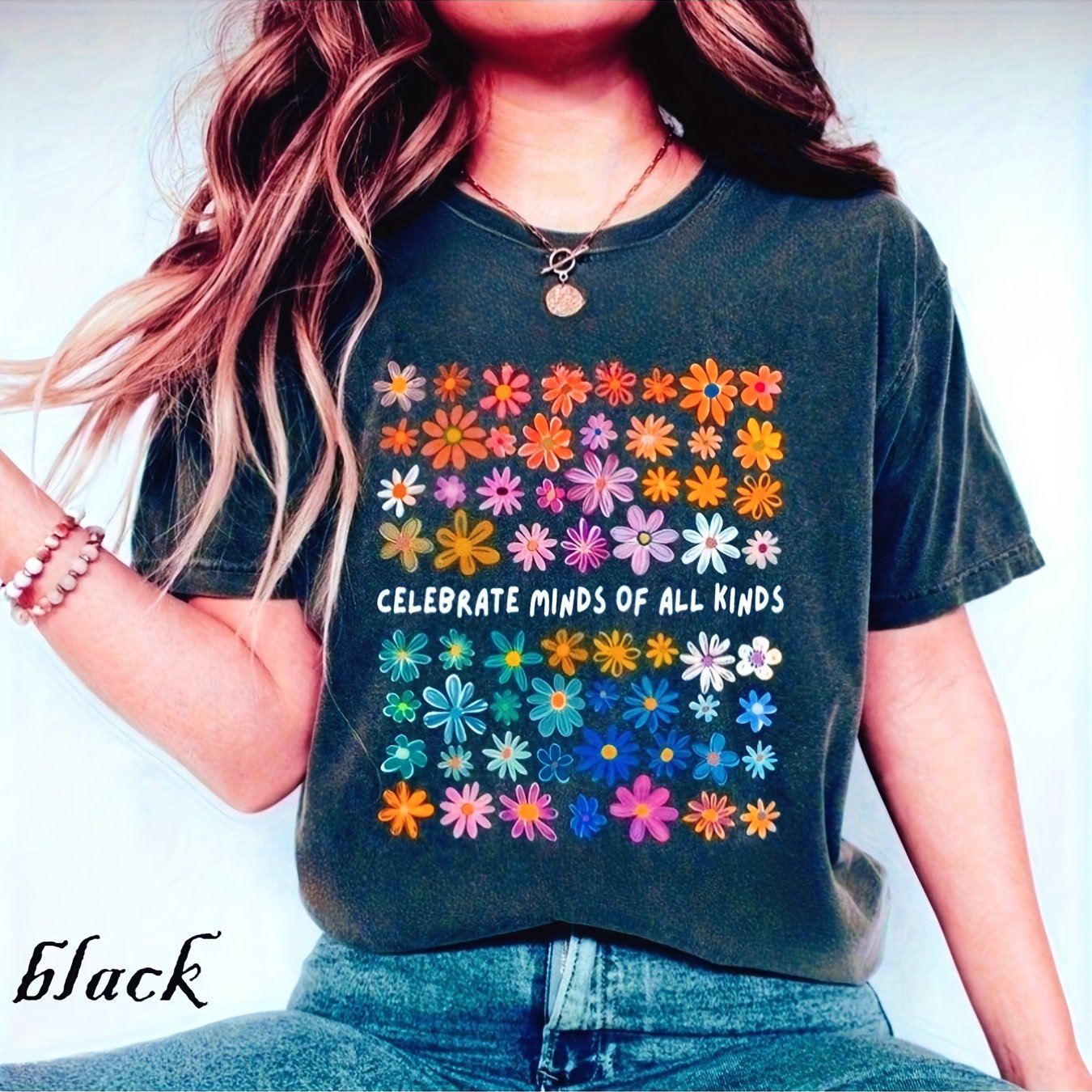TEMU Of All Kinds Shirt, Autism Awareness Shirt, Neurodiversity Shirt, Women's Comfortable T-shirt, Fashionable Street Style, Super Soft , Refreshing, Moisture Wicking, Gifts For Women, Moms
