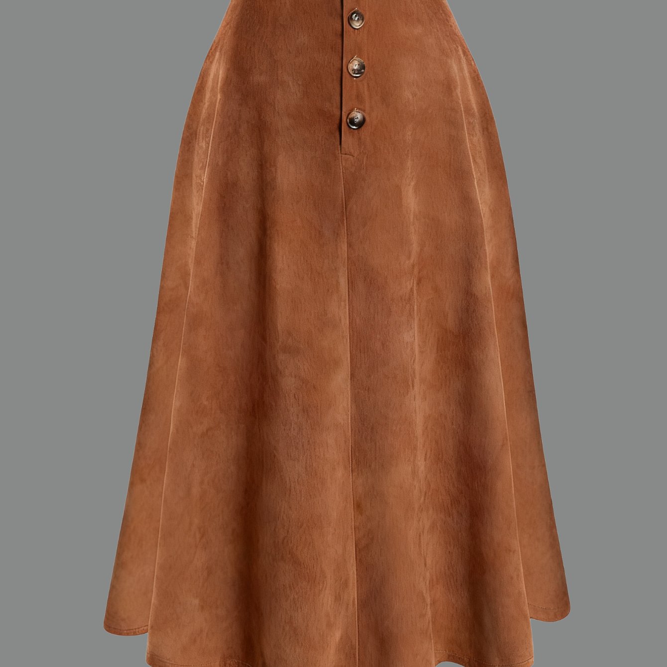 TEMU Women' - Breasted Midi Skirt | , Retro Elegant Style, Ideal For Dates, Parties And Casual Occasions