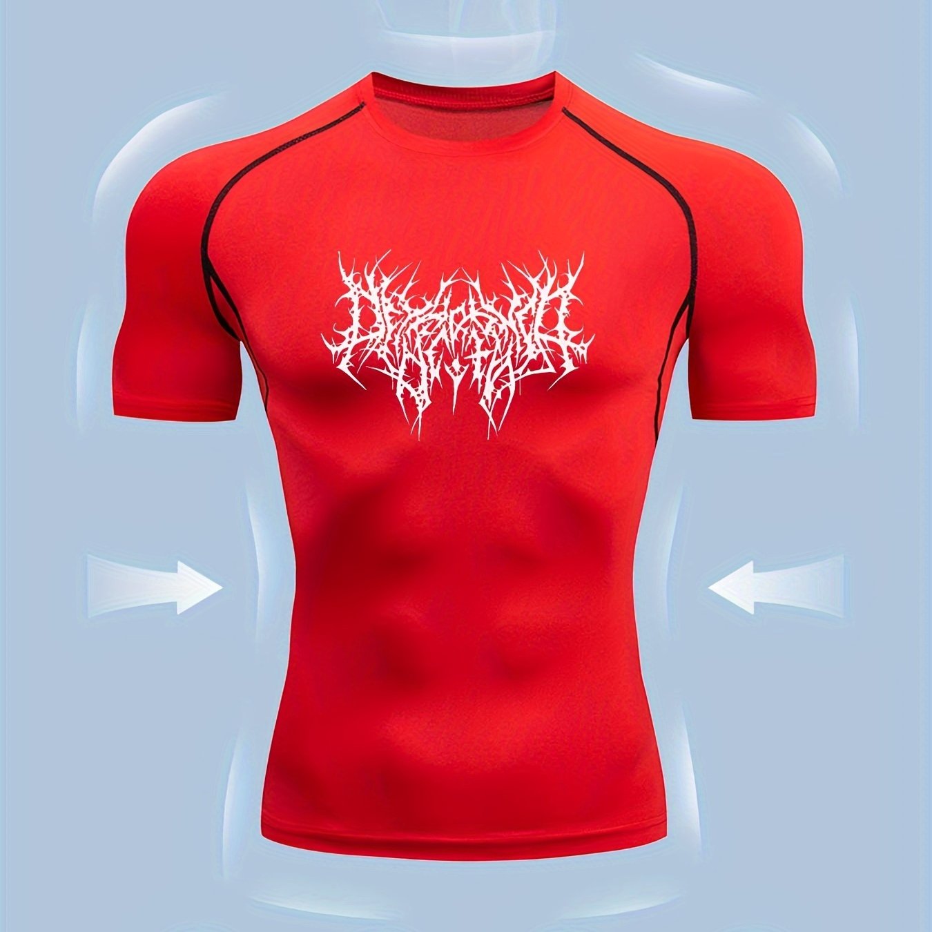 TEMU T-shirt de compression athlétique fine à séchage rapide pour homme, modèle 2024, à manches courtes et col ras du cou, pour intérieur/extérieur,