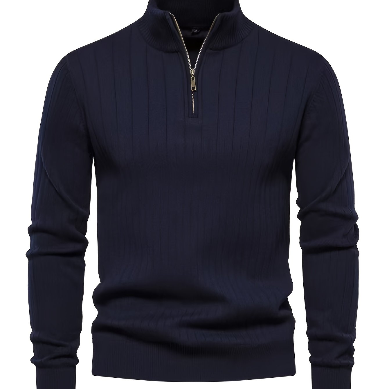 E-shop Grenzüberschreitender Neuer Herren-Pullover mit Stehkragen Reißverschluss, Warmes Oberteil für Männer