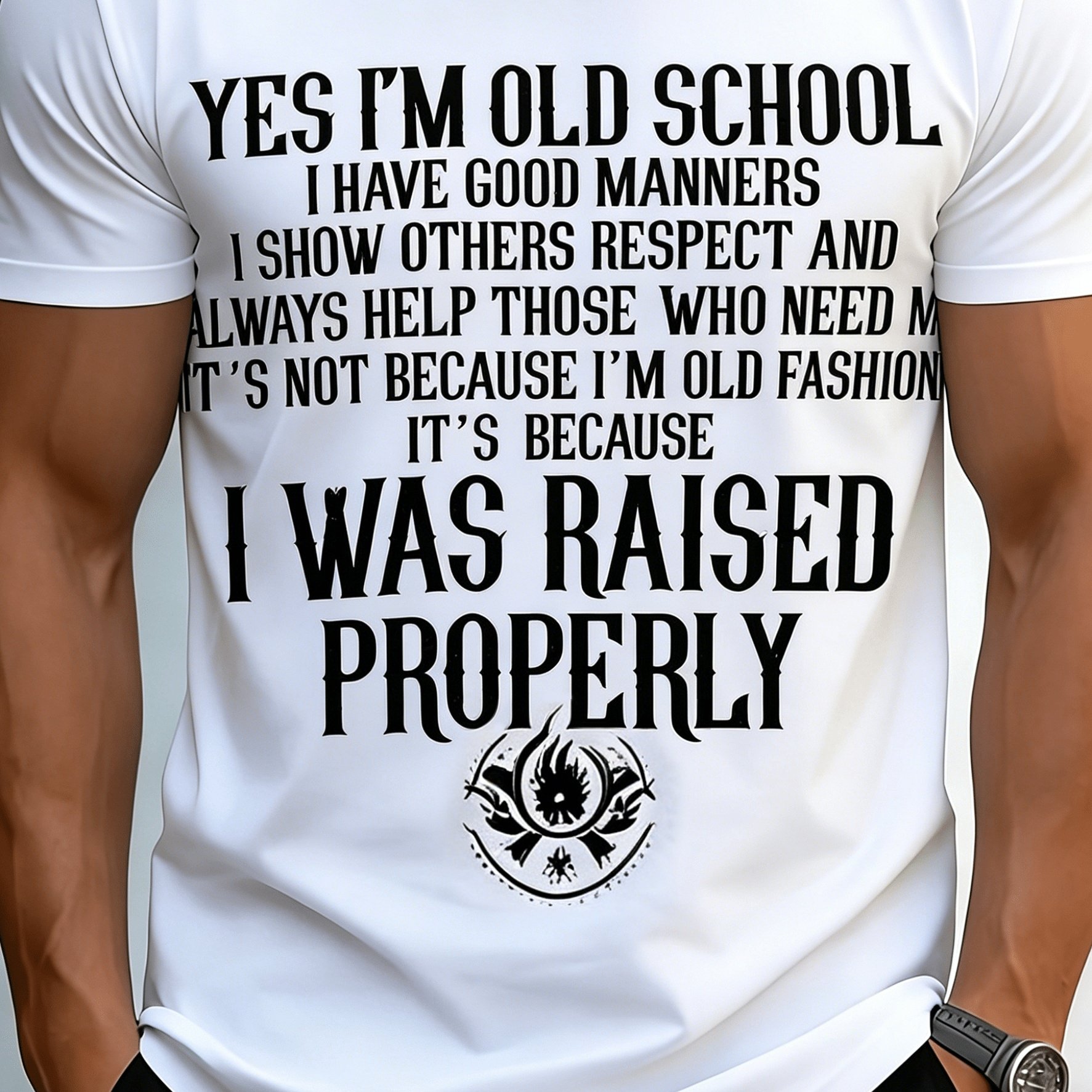 TEMU - Men's Patterned Letter T-shirt, Short Sleeve Round Neck, Retro Outdoor Casual Sports Spring Summer Apparel