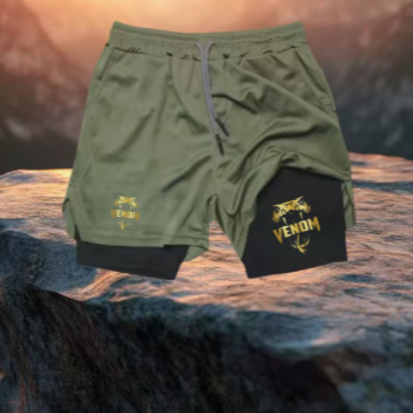 TEMU Training Quick-dry Double-layer Shorts With A '' Print Are Incredibly Thoughtful! Provide And , Keeping You Comfortable And Autumn Without Being