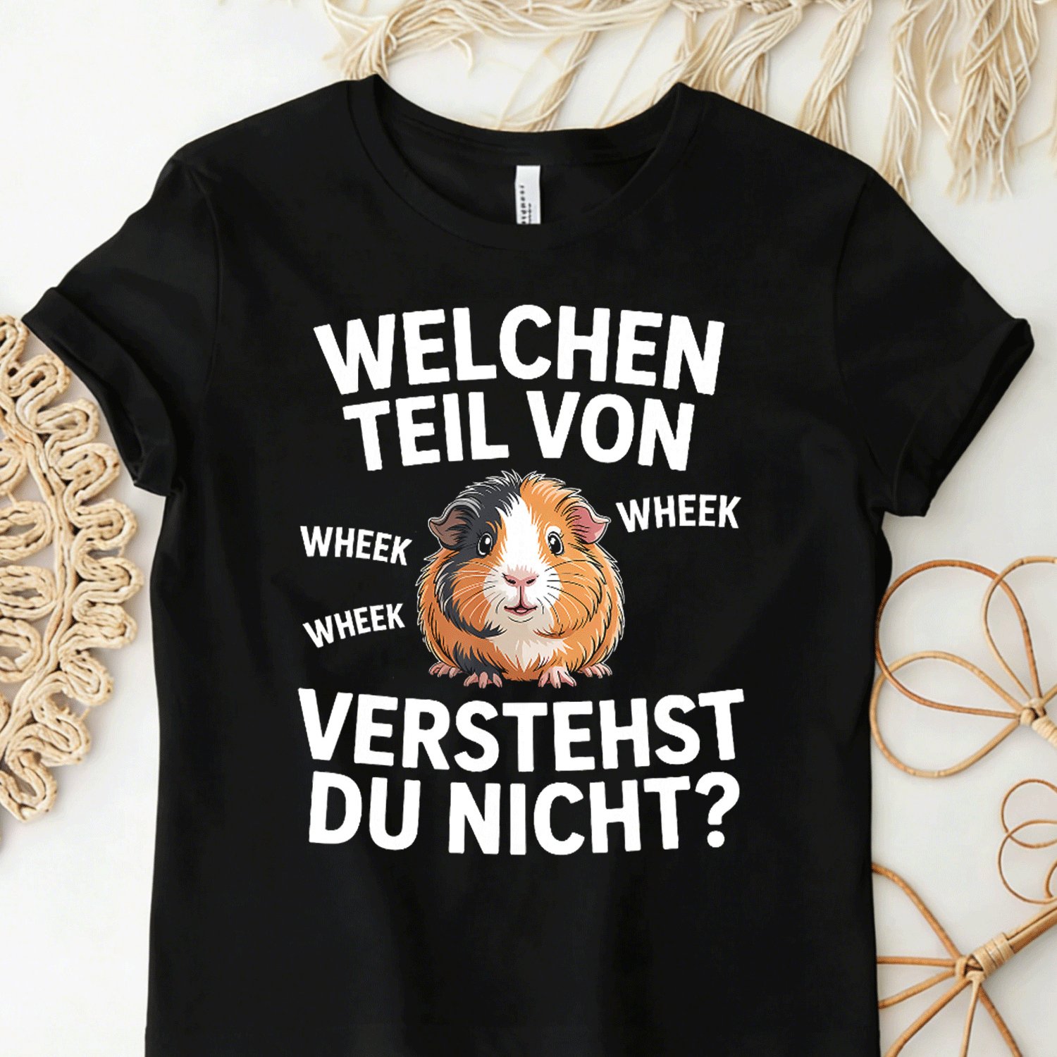 Image of W Part Of Wheek Guinea Pig T-shirt For Men Women Unisex Funny T-shirt, 180g