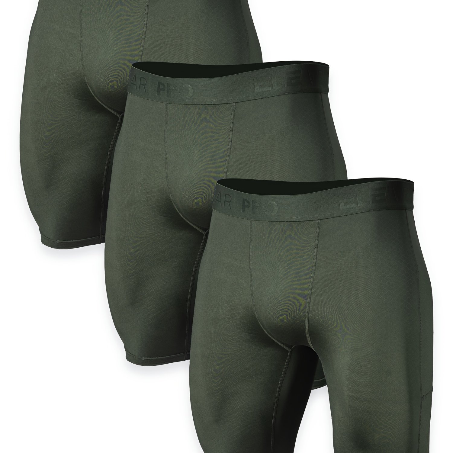 TEMU Ensemble de 3 slips de sport pour hommes, shorts de course et de fitness avec poches latérales, doublure à ourlet, motif en relief,