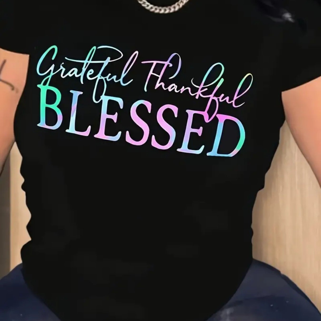 TEMU Fashionable Letter Cartoon Print Women's Round Neck -shirt, , Comfortable And Breathable, Versatile Essential, Suitable For Daily Leisure, Natural And Elegant Style, Local Delivery