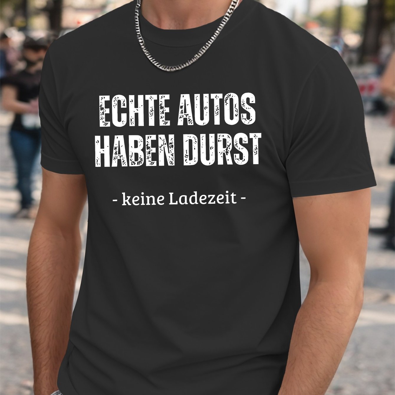 TEMU Lustiges deutsches Crinkle Plus Size Herren T-Shirt, PLUS SIZE