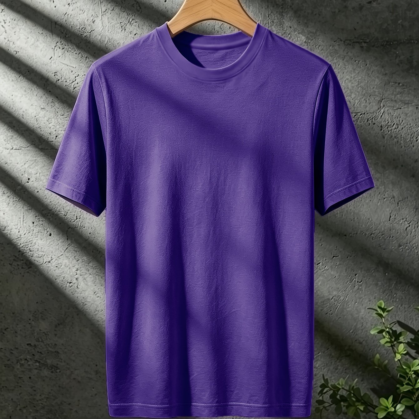 TEMU Trendy Men's Athletic Casual Short Sleeve Shirt, Urban Premium Basic Top, Suitable For Business Casual, Daily , City , Easy And Versatile Fit,