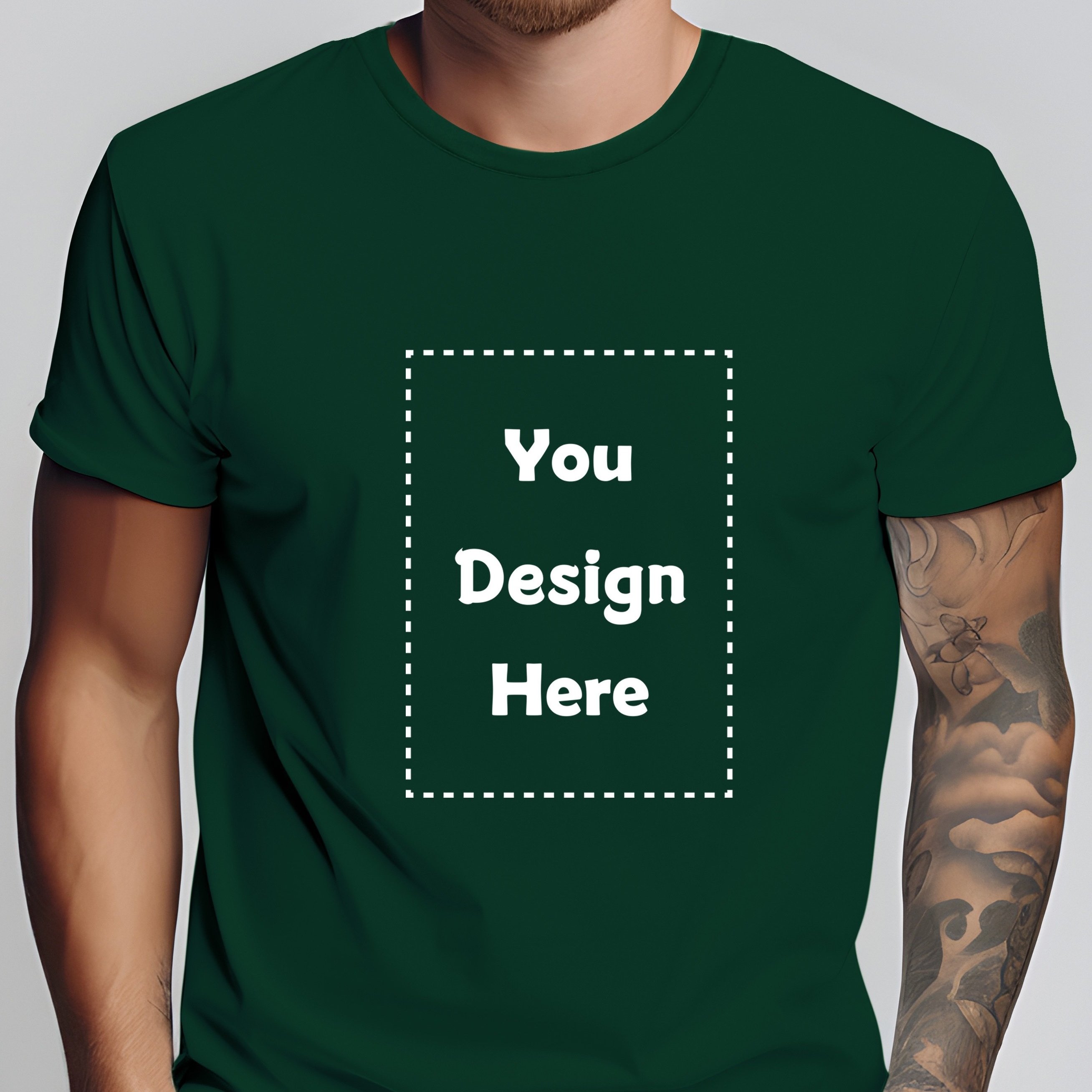 TEMU Custom T-shirt, Personalized Tees For Men, Casual Short Sleeve Custom Printed T-shirt For Summer