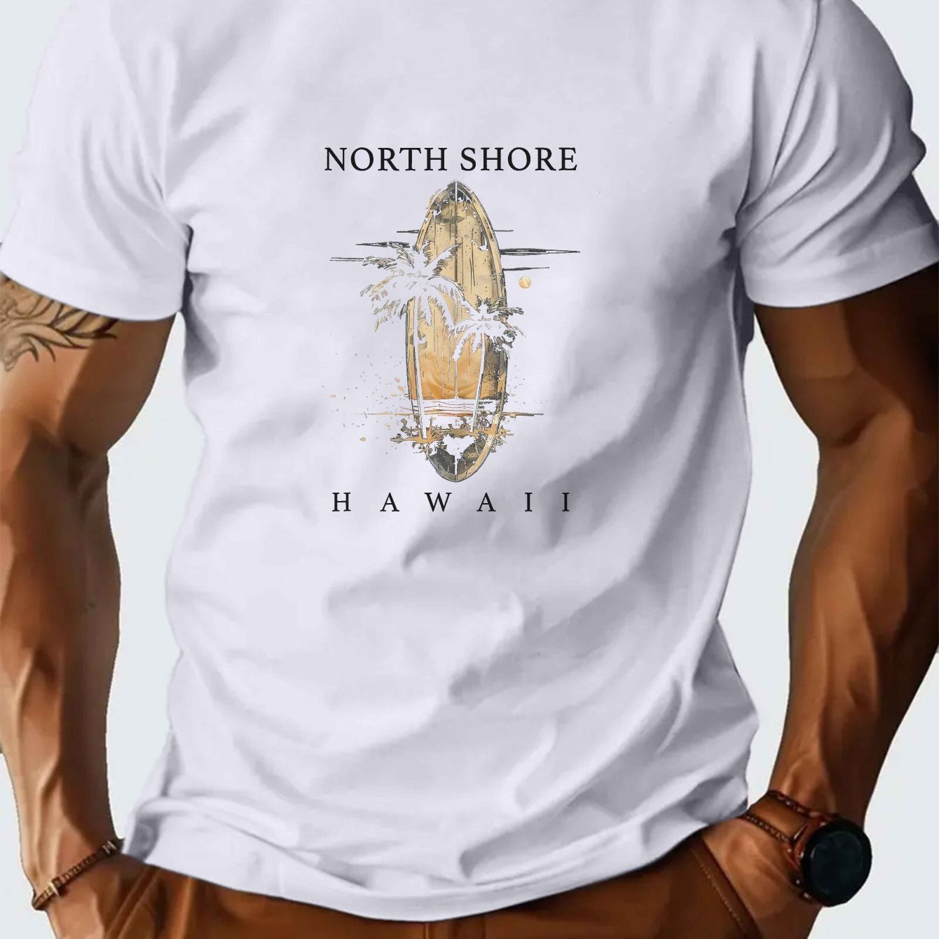 TEMU North Shore T-shirt da a Maniche Corte per ed Estate con Stampa, Top Estivi