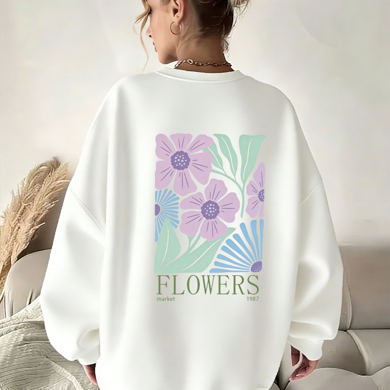 Image of Women's 2026 Spring/fall Letter Print Round-neck Long-sleeve Relaxed-fit Sweatshirt Versatile For Street Style, Y2k, Parties, Vacations, The Beach, Home, And Travel