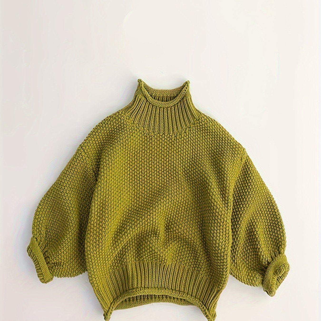 Image of 601099675558334children's Sweater Knitted Round Neck High Collar Boys And Girls Sweater Tops Children's Clothing Knitted Pullover Round Neck,christmas,halloween