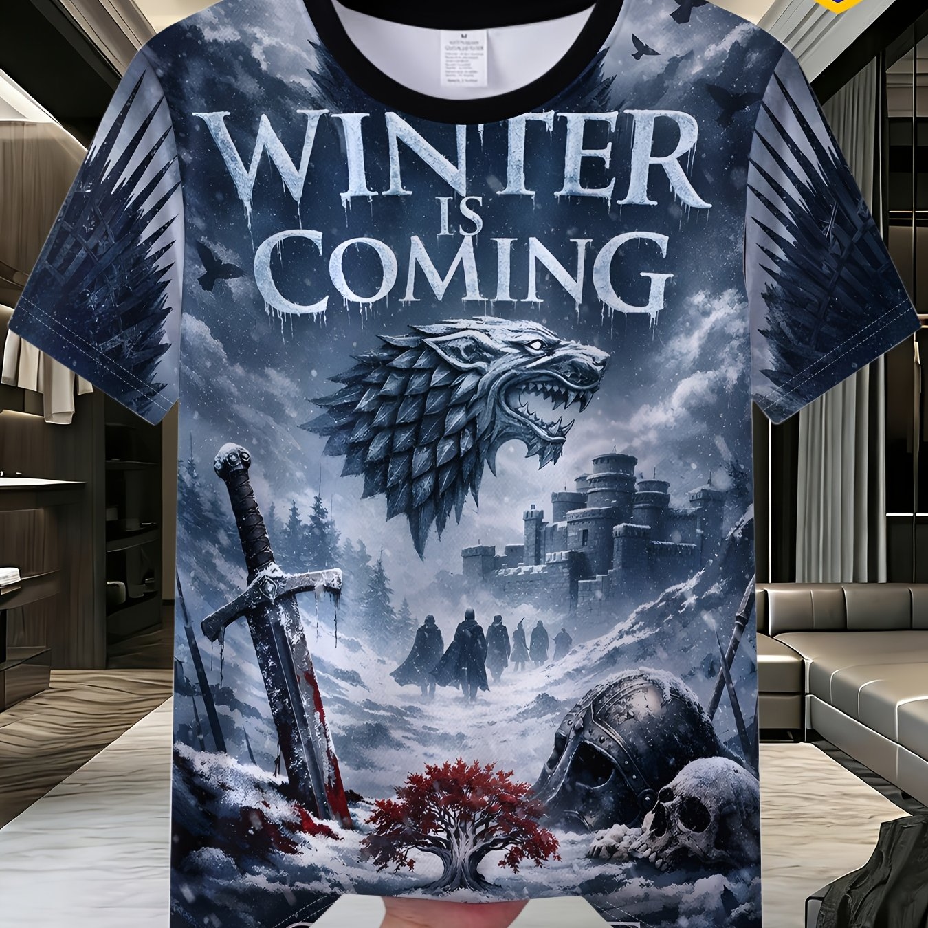 TEMU [warner . Licensed] Wb.warner . Themed Printed Women's And Men's Crew Neck Short-sleeved Shirts, Street Fashion, Casual Wear, Beach Parties,