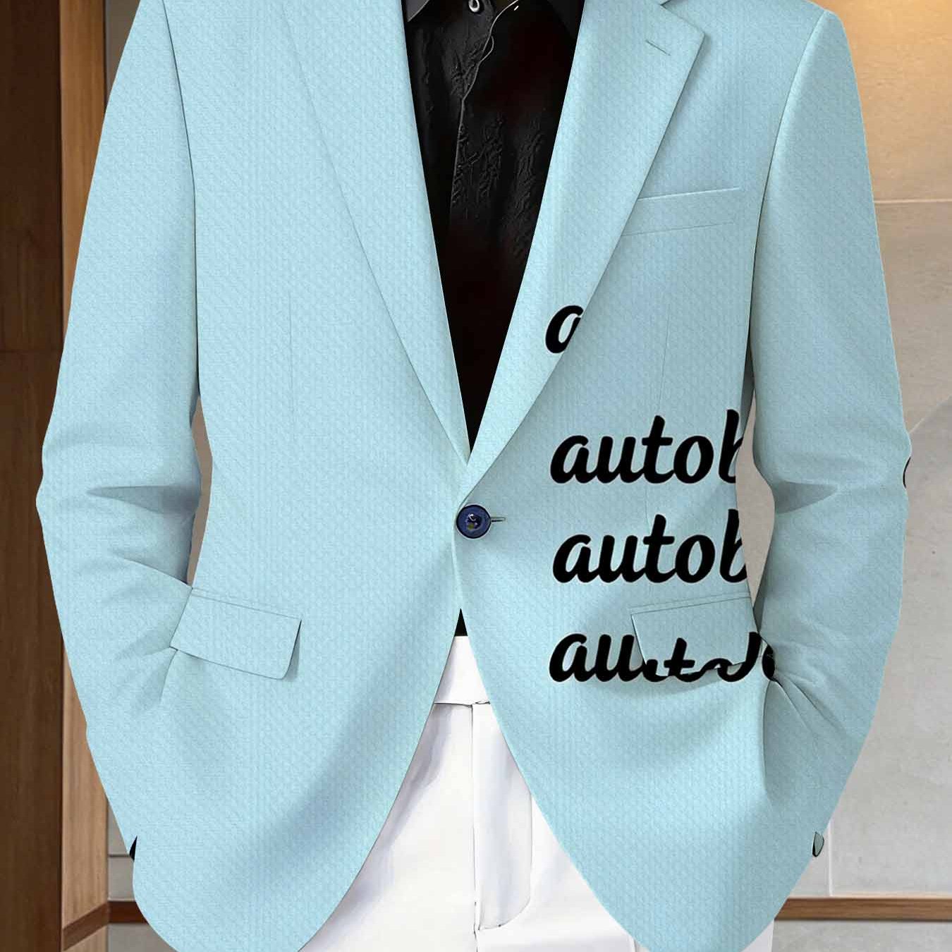 Plus Size Slim-fit Suit Jacket | Stylish Piece For Everyday And Parties, Modern Suit Cut With Festive Themes, Fabric, Long Sleeve, Single Breasted