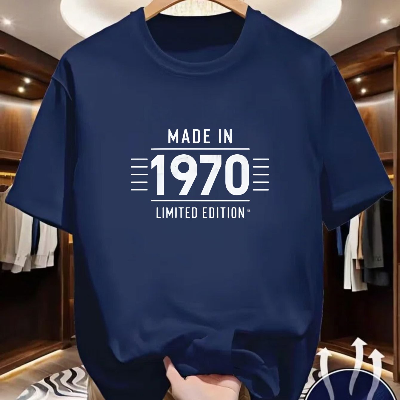 TEMU Men' Vintage 1970 Edition T-shirt - Retro Round Neck Casual Summer Shirt With Suitable For Casual Attire, Non- Fabric & Hand Washable Design |