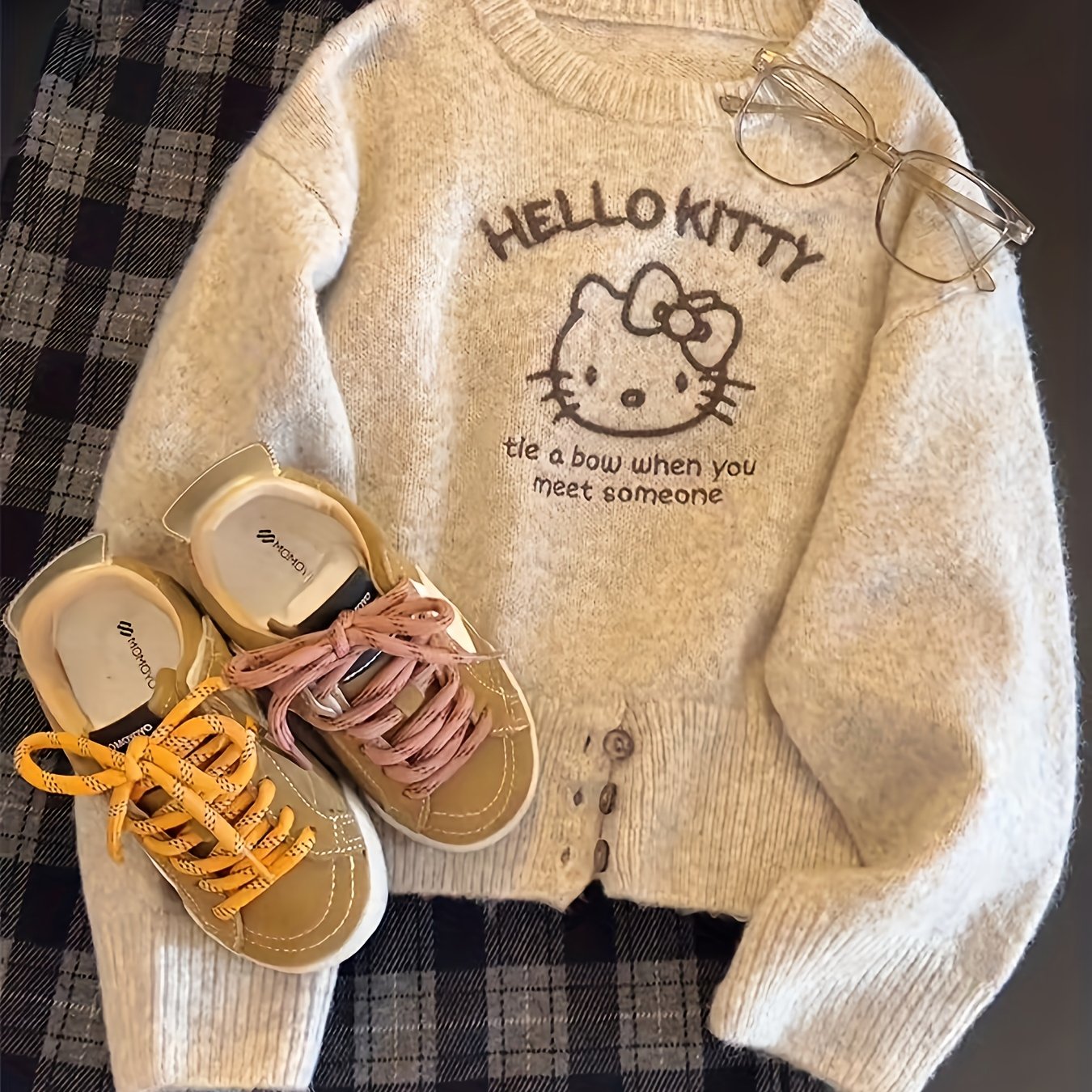 E-shop Mädchen Neuer Herbst/Winter Cartoon Strickpullover, Kitty Katzenmuster Kinder Strickoberteil, Modischer Süßer Strickpullover für Herbst/Winter,
