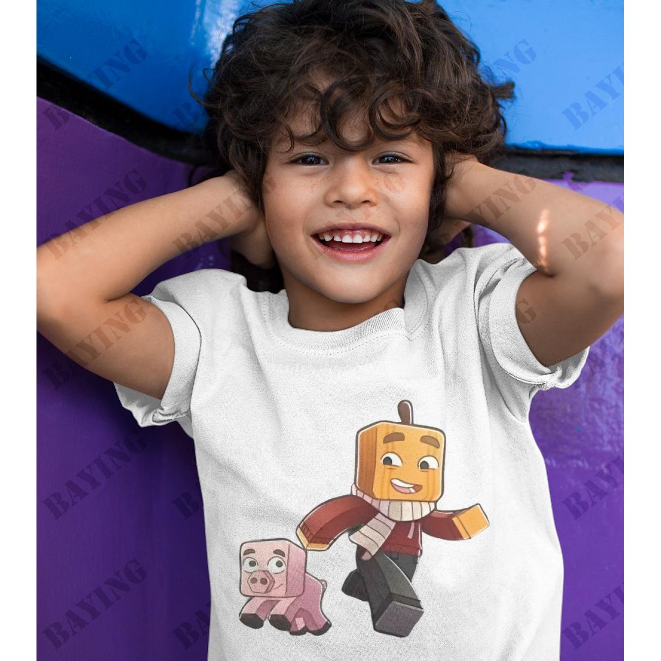 (3) Boys Girls Chlidren 3-13 Years T-shirt, 180g, Clothing, Girls Tshirt, Round Neck Tee, Fun Patterns, , Durable Material, Casual Tee, Girls Fashion, For Teenager