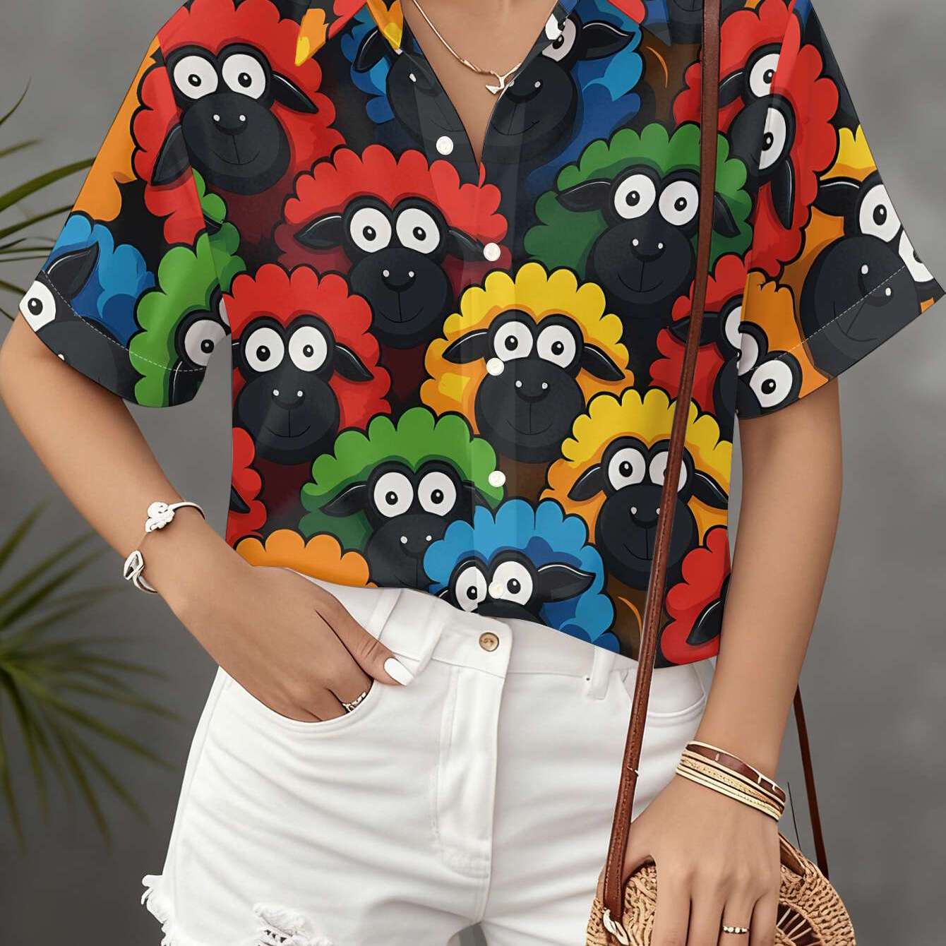 TEMU [Diseño Estampado - No Texturizado] Nueva Camiseta de Manga Corta para Mujer, Estampado de , Casual, para Diario, Fresca y Cómoda, Regalo