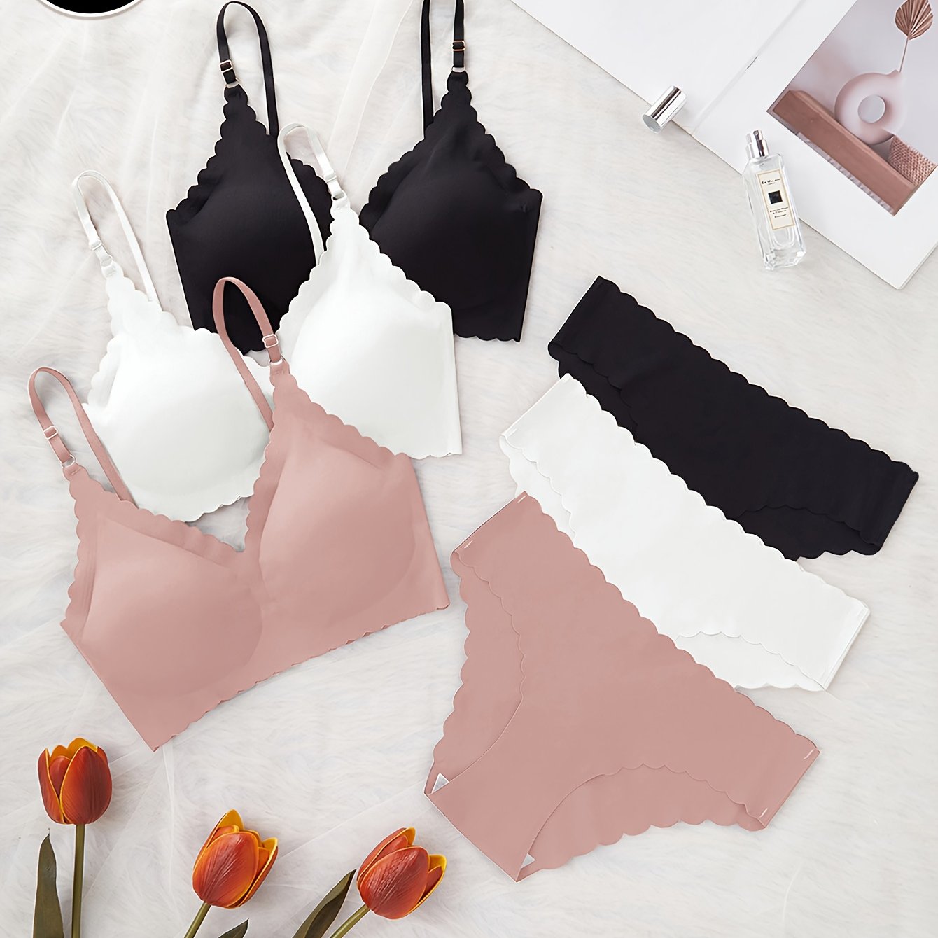 3-pack Elegant Seamless Women's Underwear Set