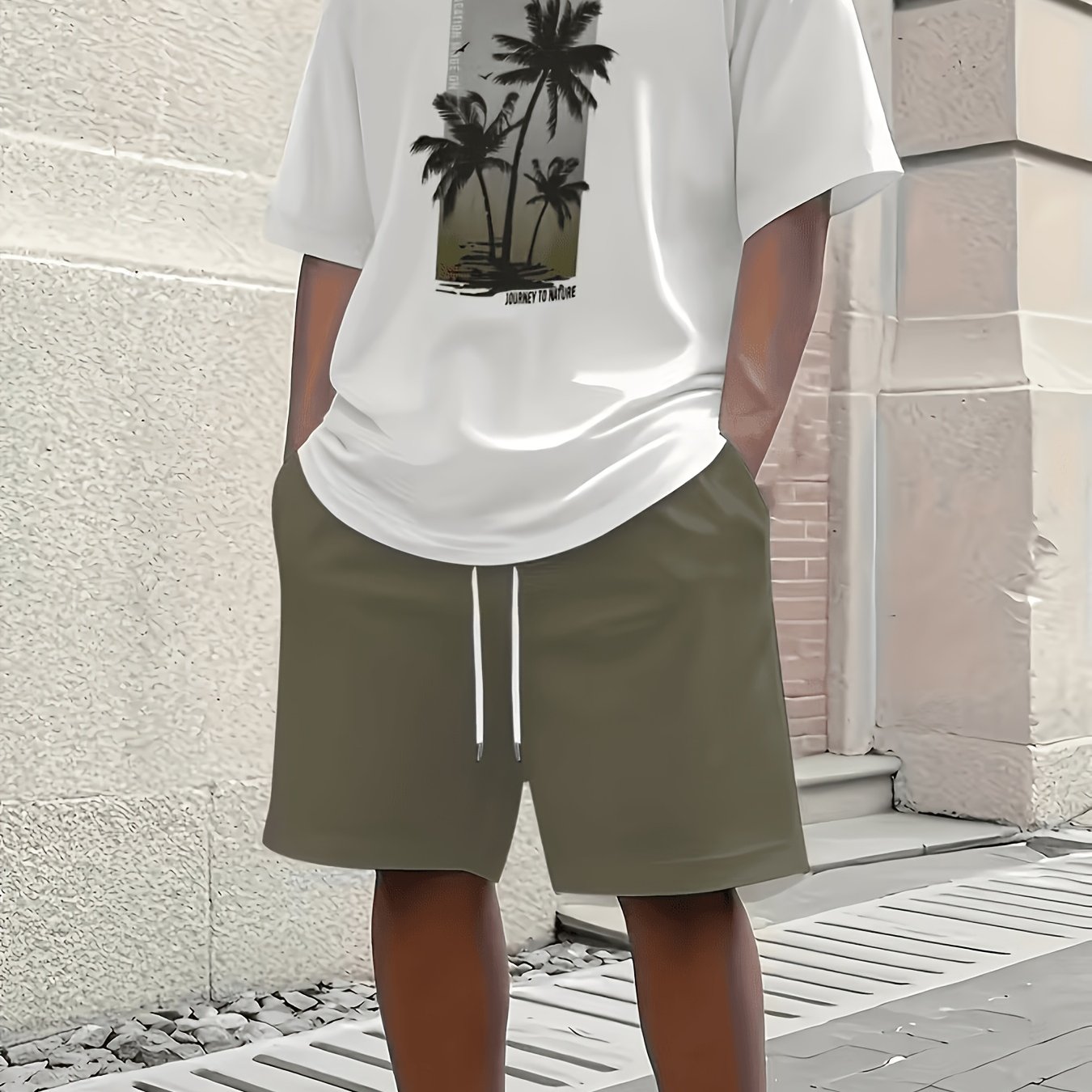 TEMU 's 3d Short Sleeve And Shorts 2pcs Set