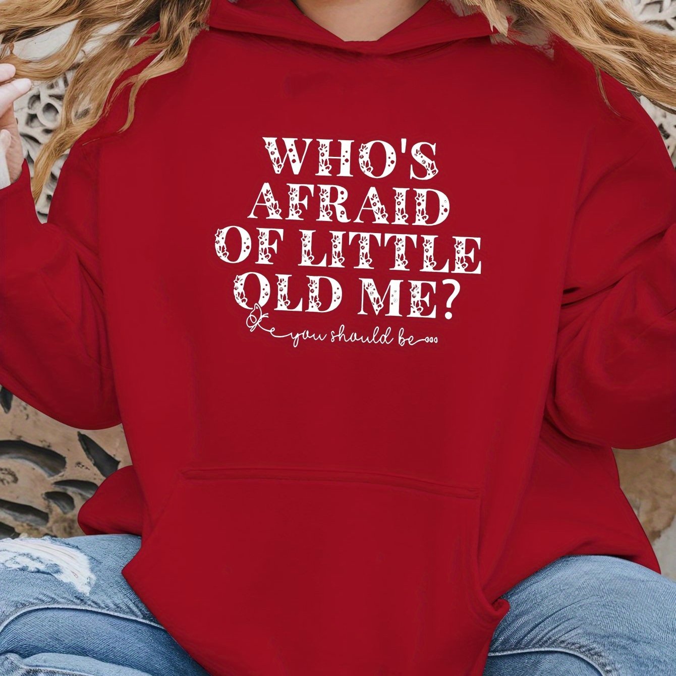 TEMU Plus Size - Plus Size - Who S Plus Size Casual Sweatshirt Printed Round Neck Pullover, Women's Autumn And Winter Casual Long-sleeved Sweatshirt,