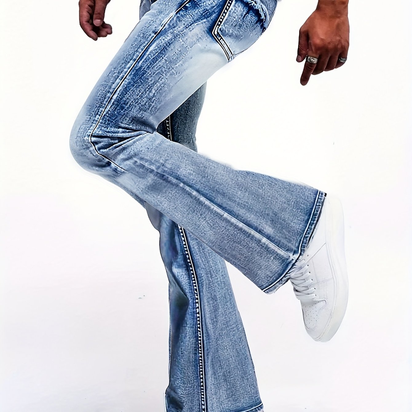 Men's Fashion Slim Fit Stretch Flare Trousers