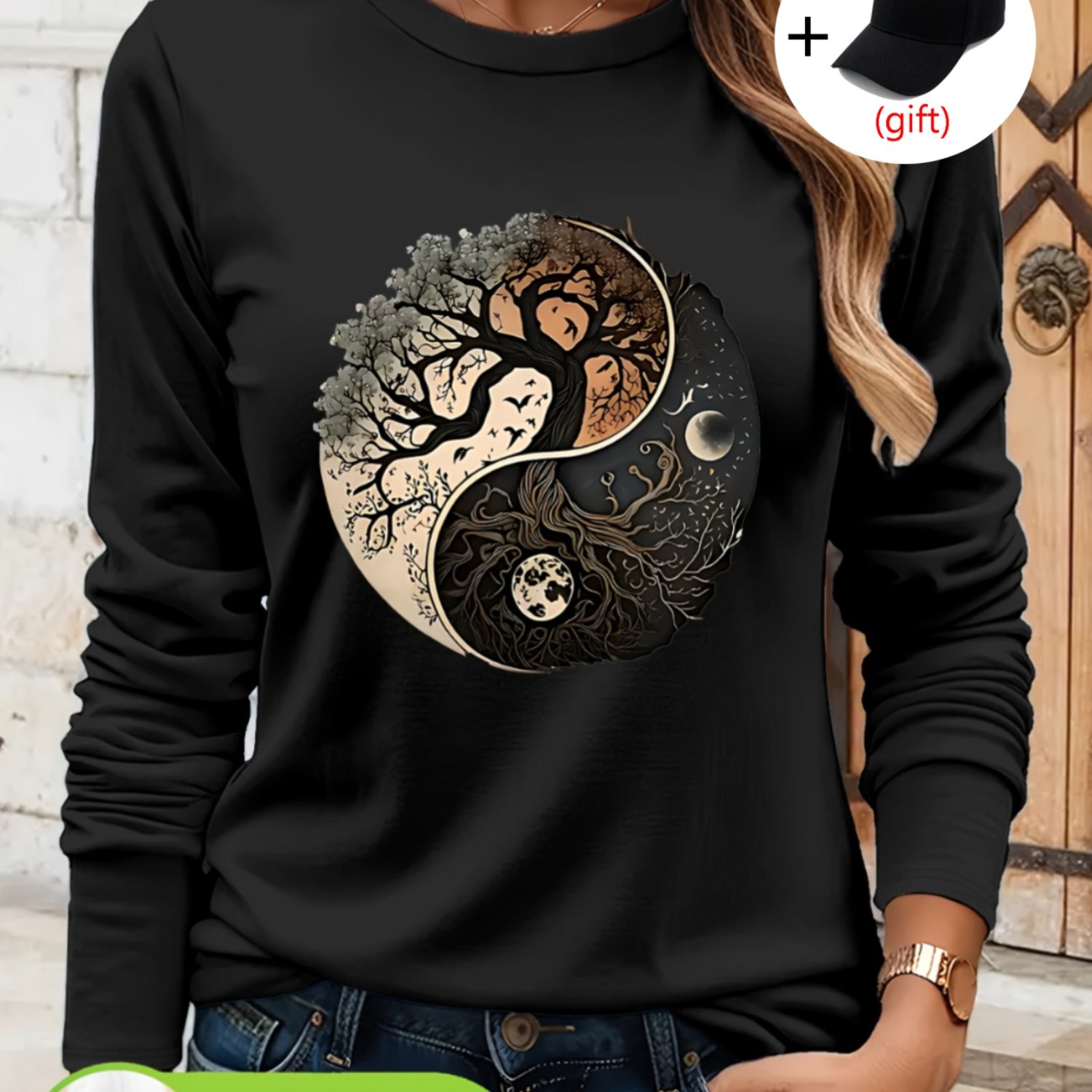 Image of Elegant Blouse For Of 100% Fabric, Featuring Long Sleeves And A Round Neckline, Perfect For Casual And Formal Events - A Soft And Breathable Top Suitable For , Model Nc-14017