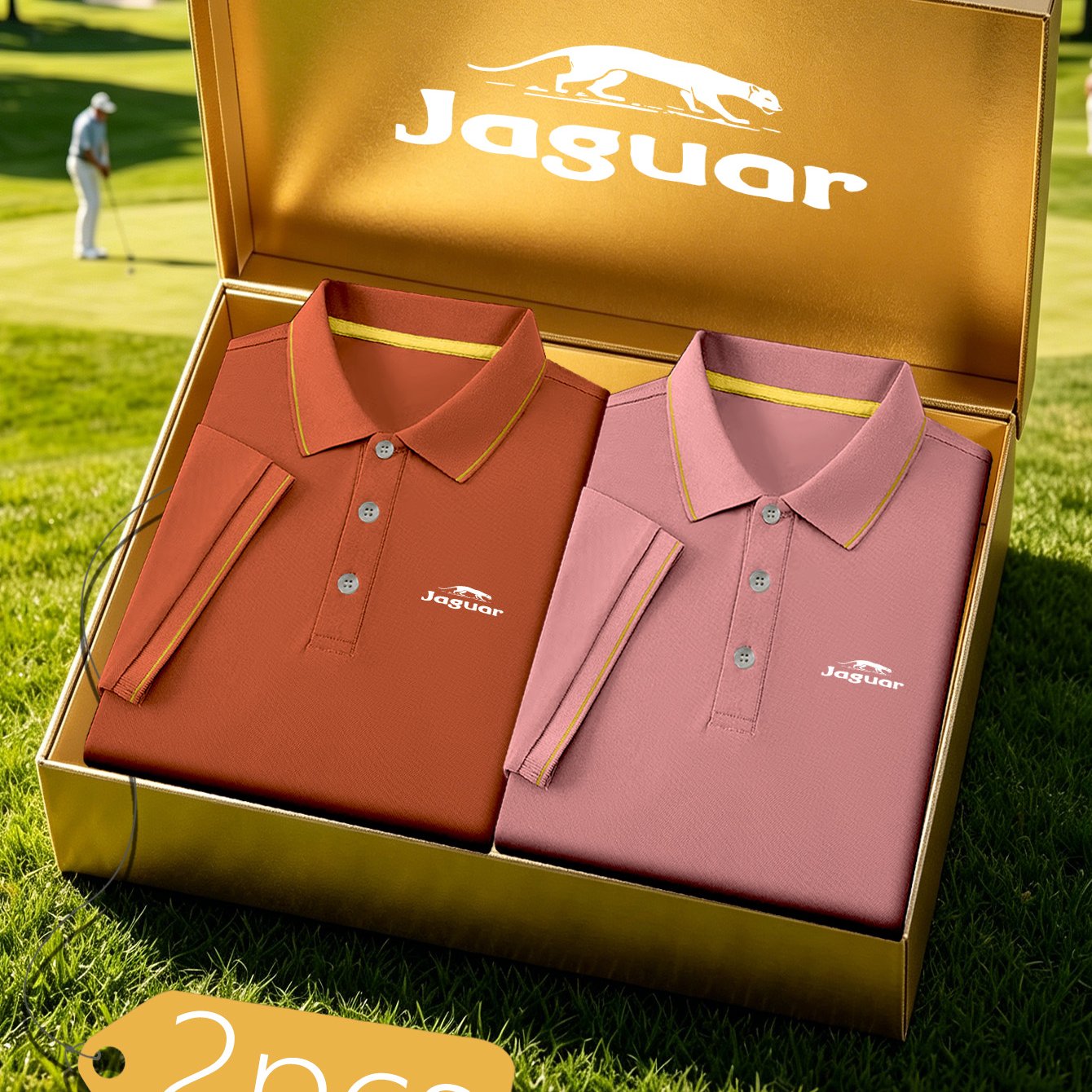 TEMU [2pcs Set] Style 687 Men's Golf Quick-dry Shirt, Featuring 5009 Logo Print, Breathable And Comfortable For Fitness, Casual Fashionable