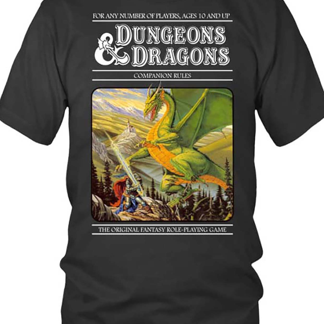 TEMU Bdnd1983-003-gn. Basic Dungeons &amp; Dragon Becmi Version - Co Funny Men's Short Sleeve Graphic T-shirt Collection Black Vvmpanion 22168