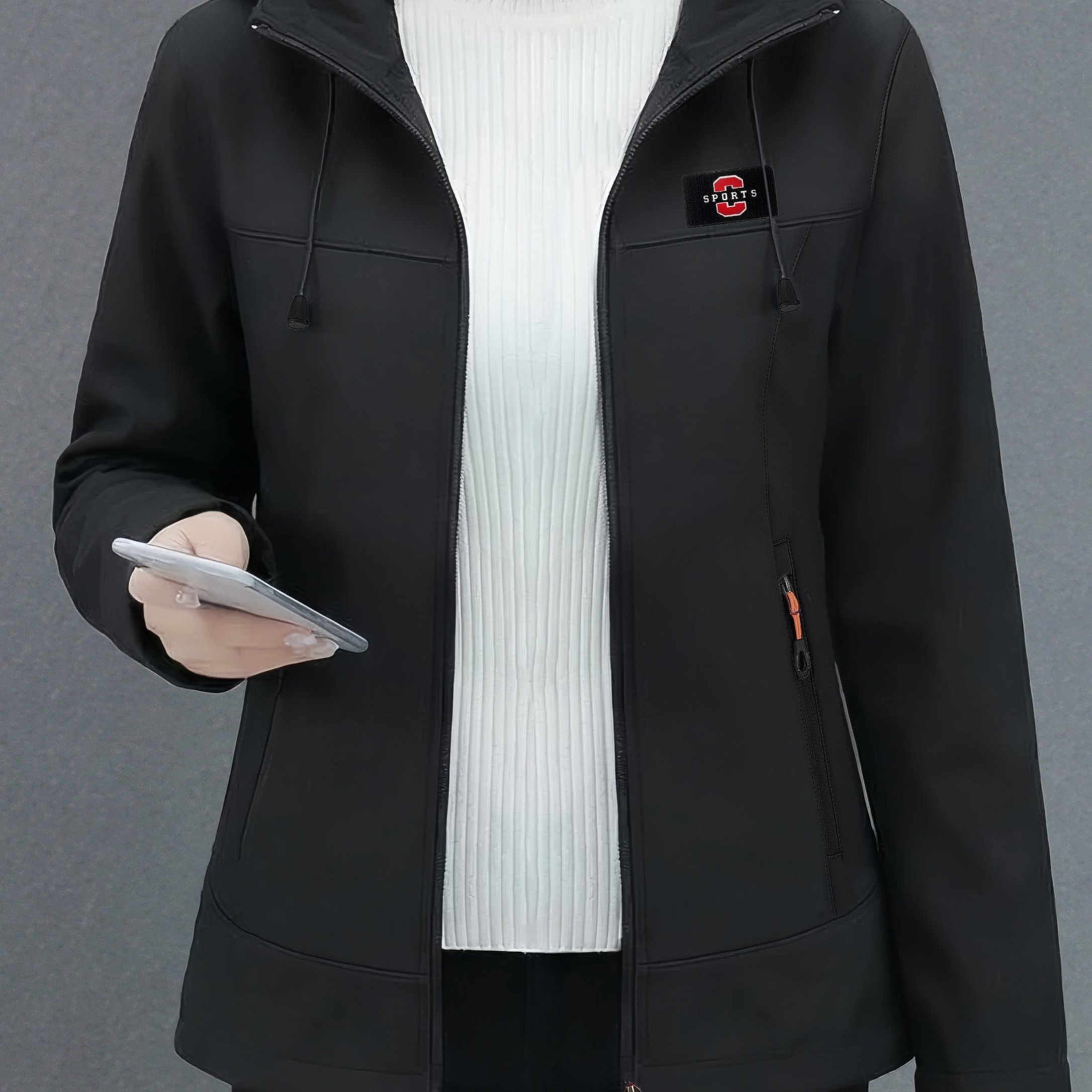 TEMU Spring/autumn Women's Cropped Jacket, Stylish, Multiple Colors , Casual And Versatile Commuter Outerwear Top