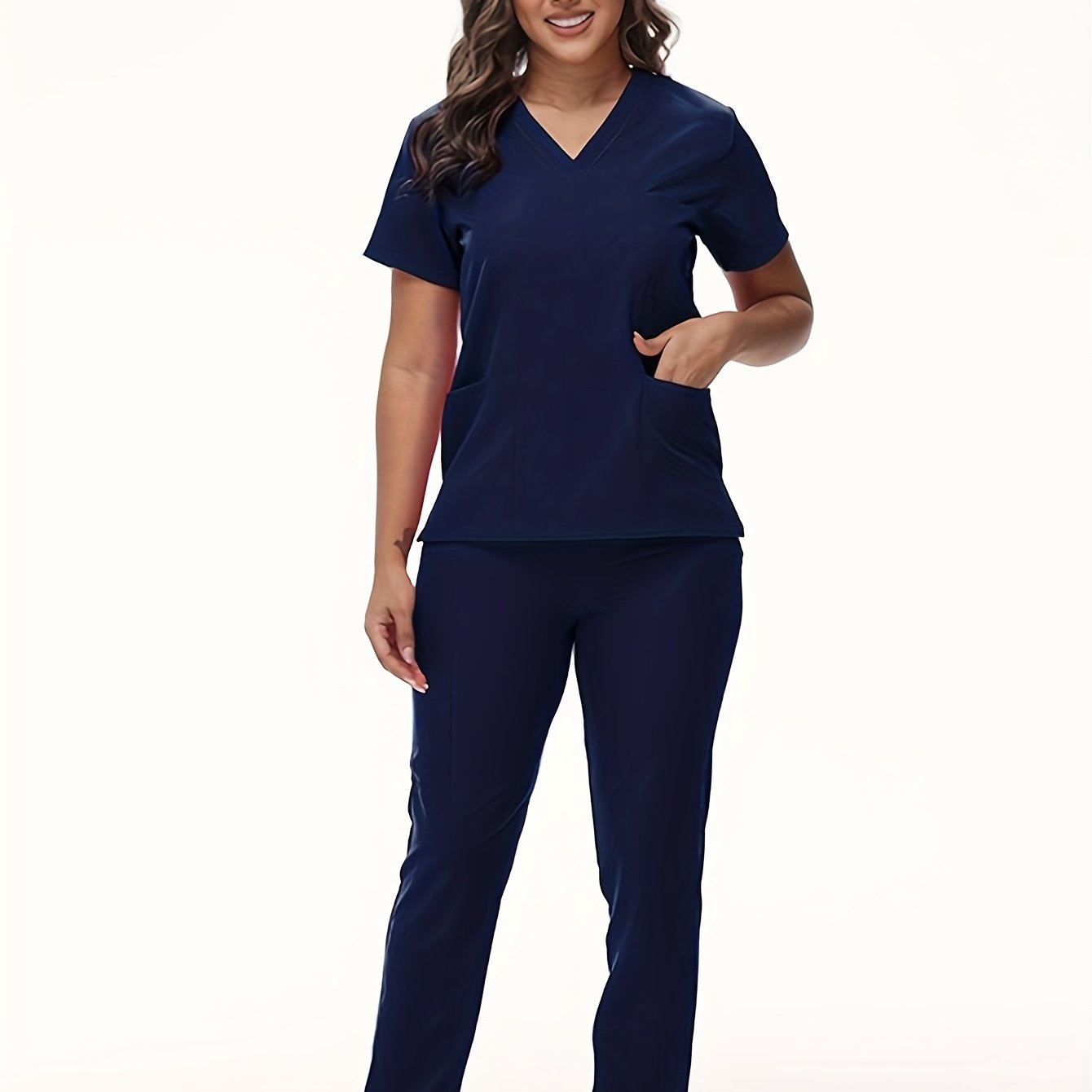 TEMU Scrubs Top And Pants 2025 New Unisex Breathable Quick Drying Scrubs Uniform Women And Man Scrubs Set