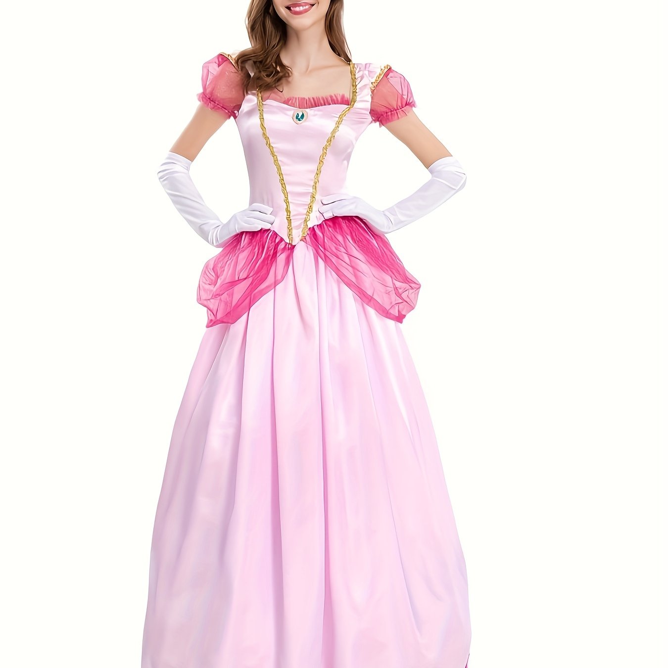 Halloween Mary Princess Cosplay Dress Queen Dress Pink Princess Performance Dress