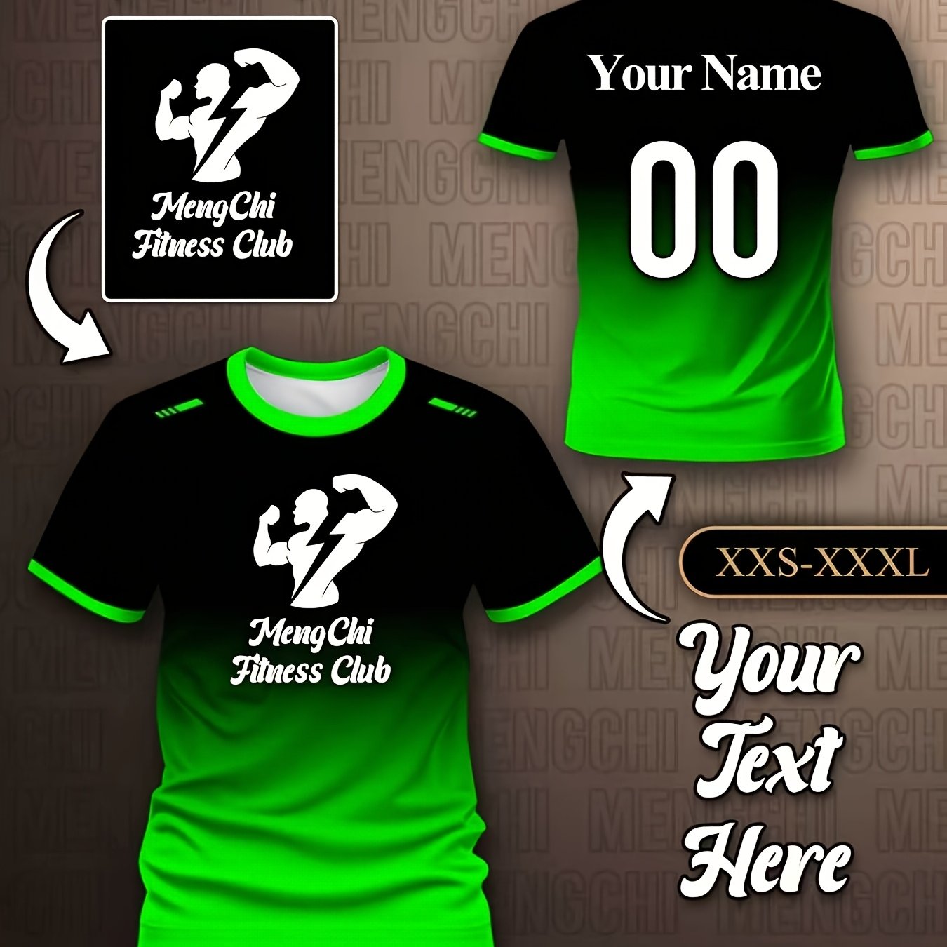 TEMU Custom 3d Printed T-shirt For Men And Women - Summer Gradient Color Personalized Design, Pet Photo Print, Breathable Short Sleeve Crew Neck Top,
