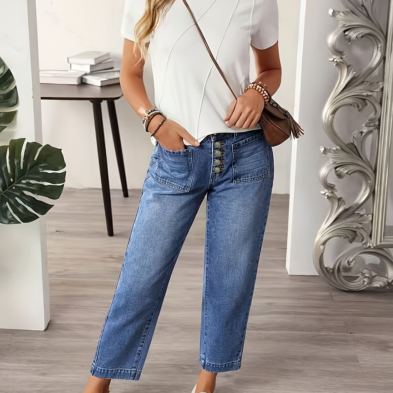 Women's Casual Daily Washed Skinny Jeans