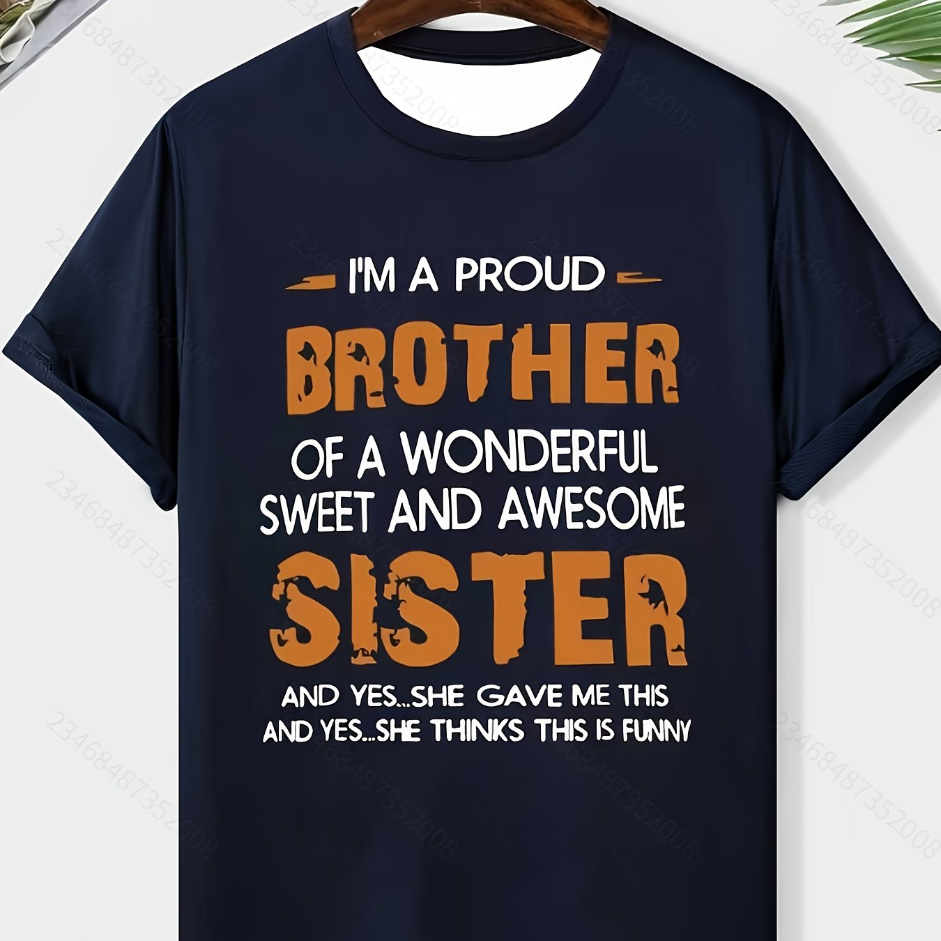 TEMU Print Men's Crew Neck T-shirt Short Sleeve Comfortable T-shirt Loose Casual Top, Suitable For Spring And Men's Clothing As A Gift, Plus Size