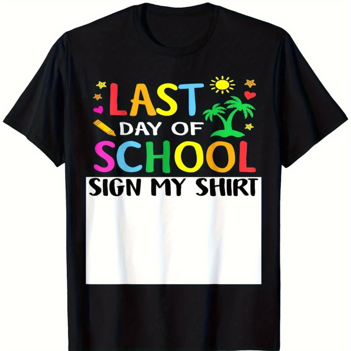 TEMU Of School Sign My Shirt Funny Teacher Student Women T-shirt Dad Gift Soft And Comfortable Round Neck Short Sleeve