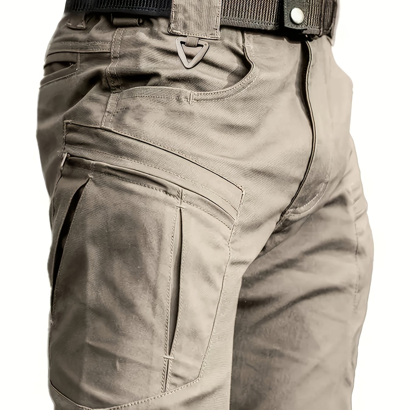 TEMU Men's Multi-functional Tactical Cargo Pants, Durable Non-stretch Fabric Suitable For Outdoor And Casual Wear, Durable Workwear For Hiking.