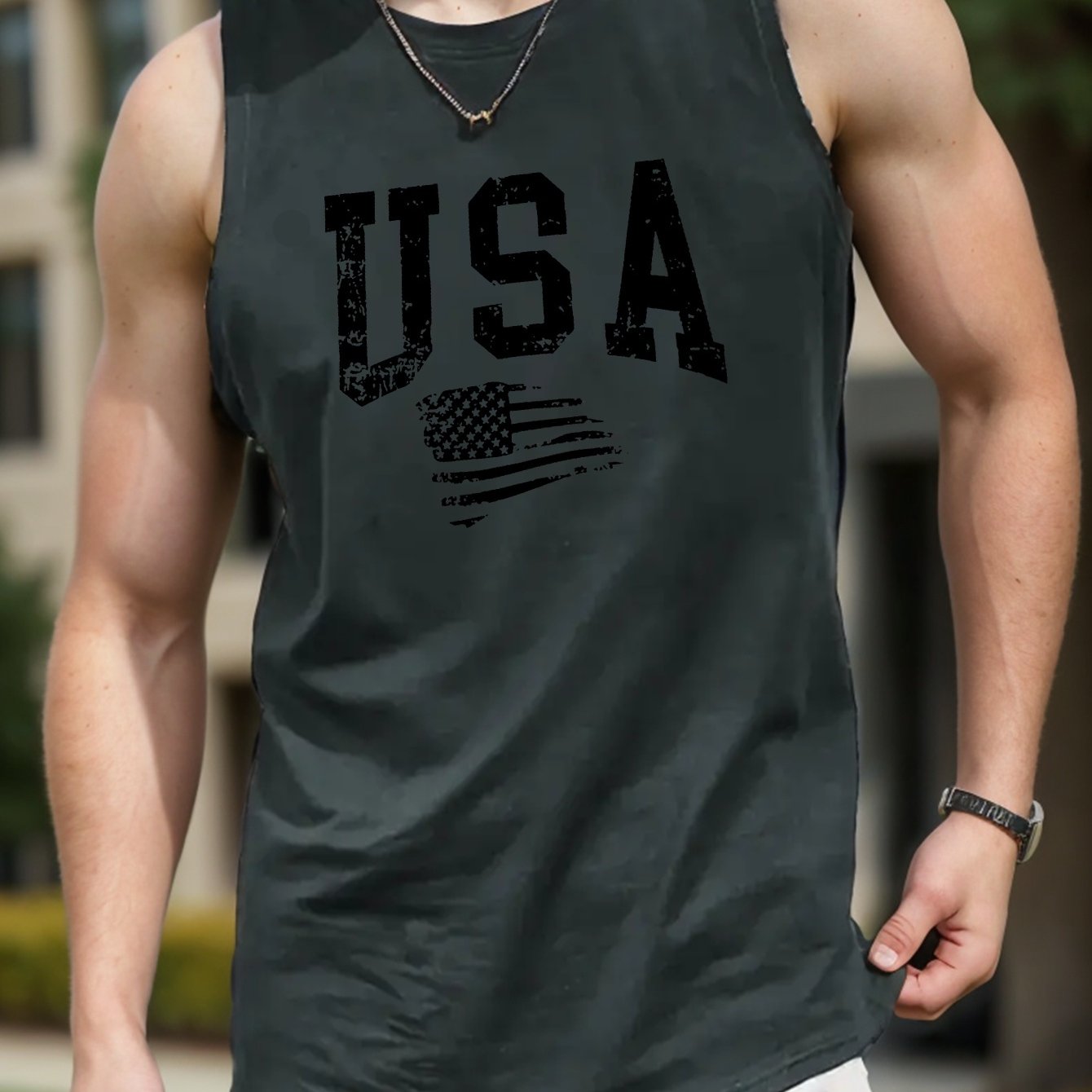 Men's Sleeveless Athletic Shirt - Sleeveless Top With Us Sizing, Sleeveless Vest Suitable For Gym,,, Machine Washable Sleeveless For Outdoor & Casual Wear, Spring Summer Fall Activewear