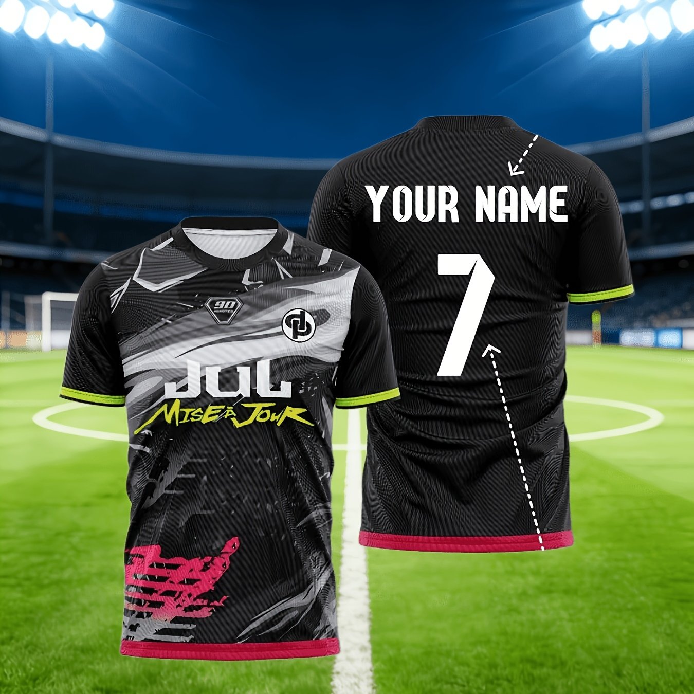 TEMU Custom Japanese 25/26 Soccer Jersey - Personalized Men's And Women's Football Shirt With Name And Number Print, Suitable For Sports And Casual